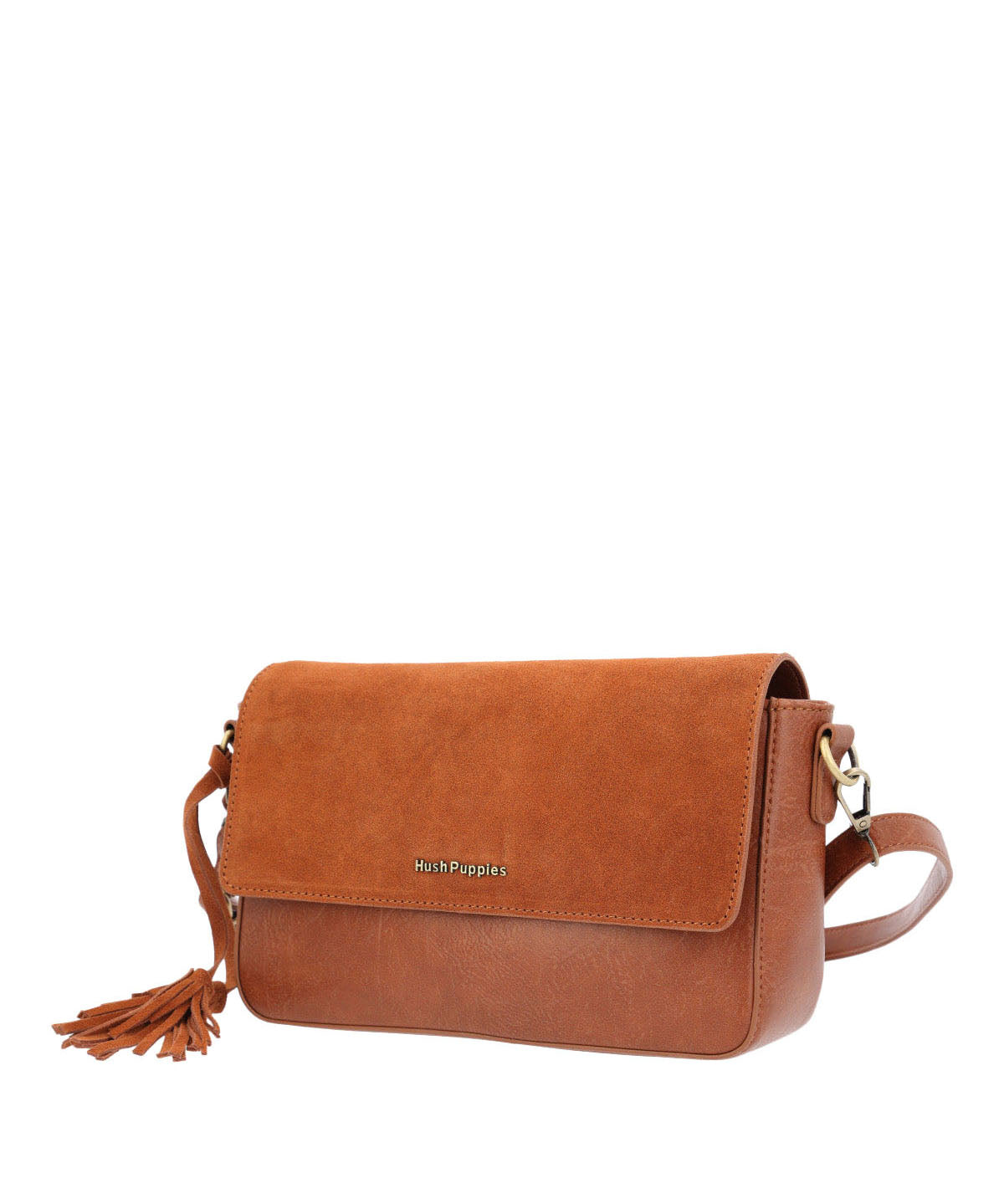 Cartera Ecocuero Mujer Ledger Cross Café Hush Puppies