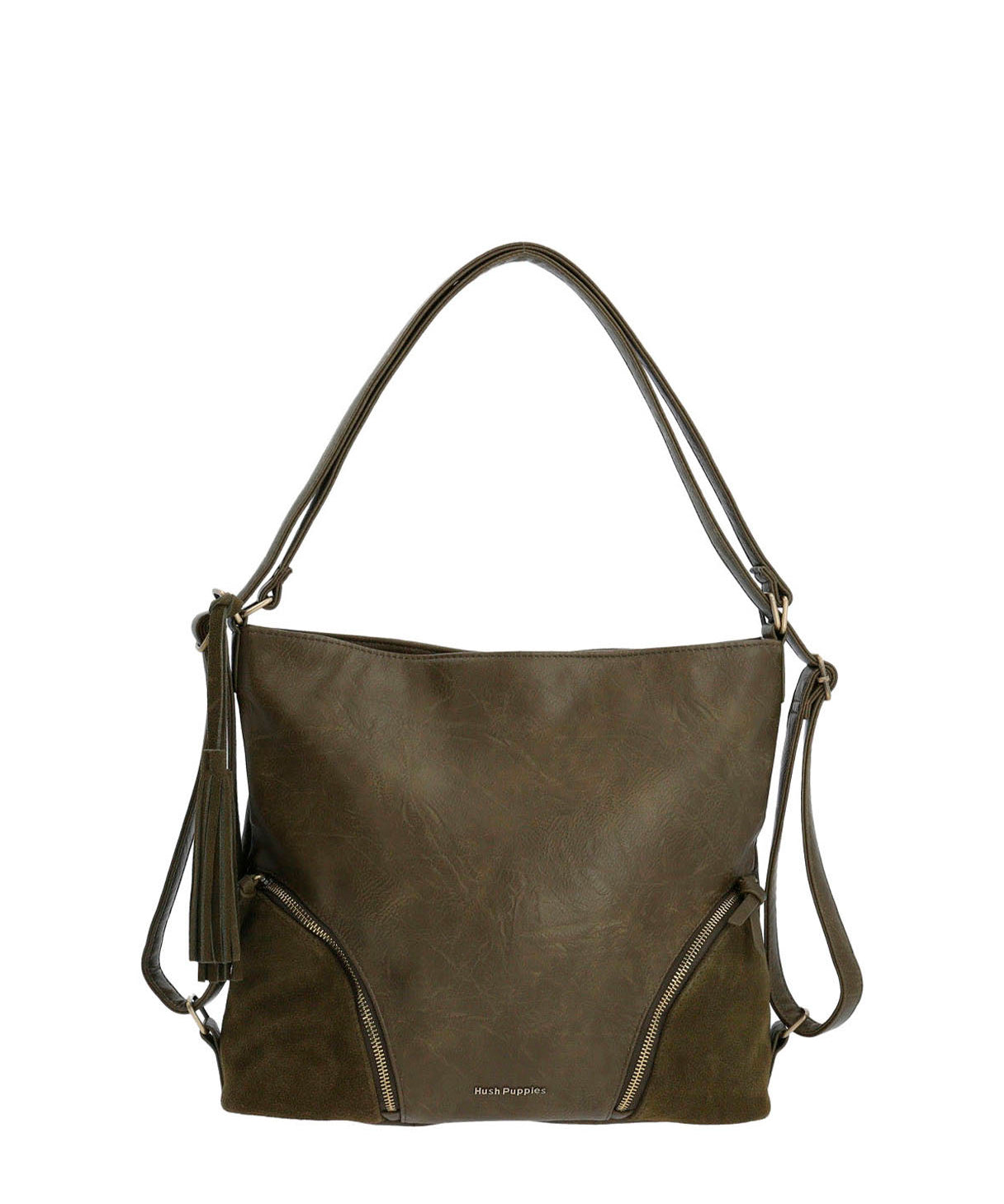 Cartera Mochila Ecocuero Mujer Lewis Backbag Verde Hush Puppies