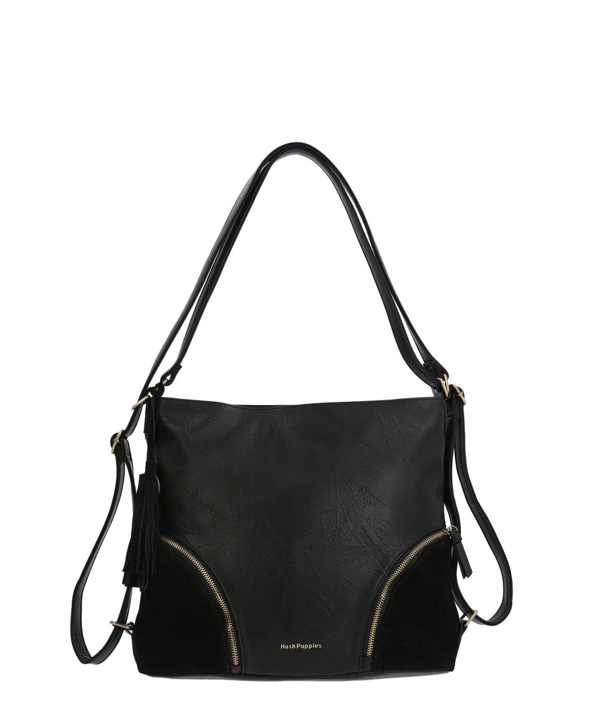 Cartera Mochila Ecocuero Mujer Lewis Backbag Negro Hush Puppies