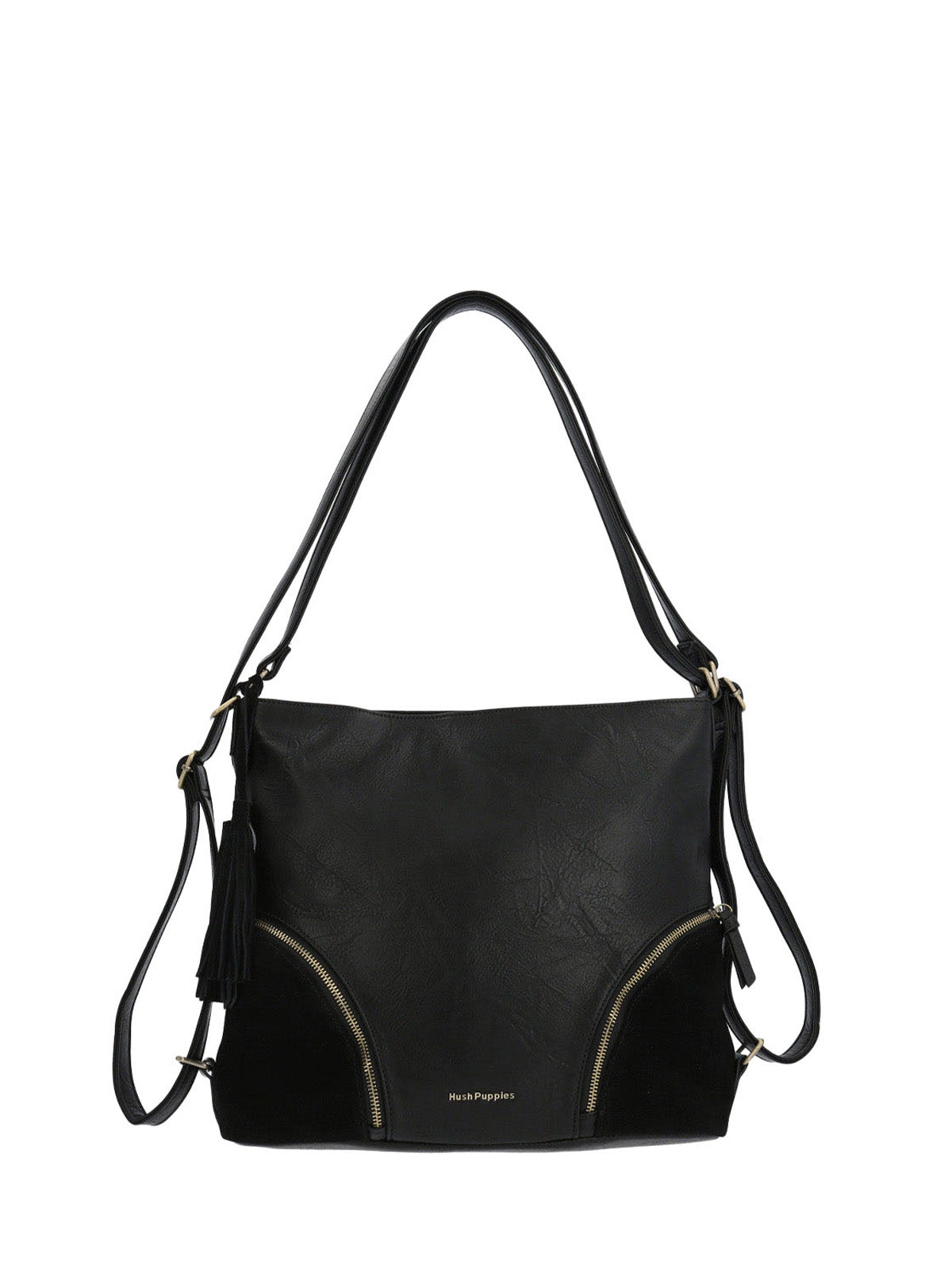 Cartera Mochila Ecocuero Mujer Lewis Backbag Negro Hush Puppies