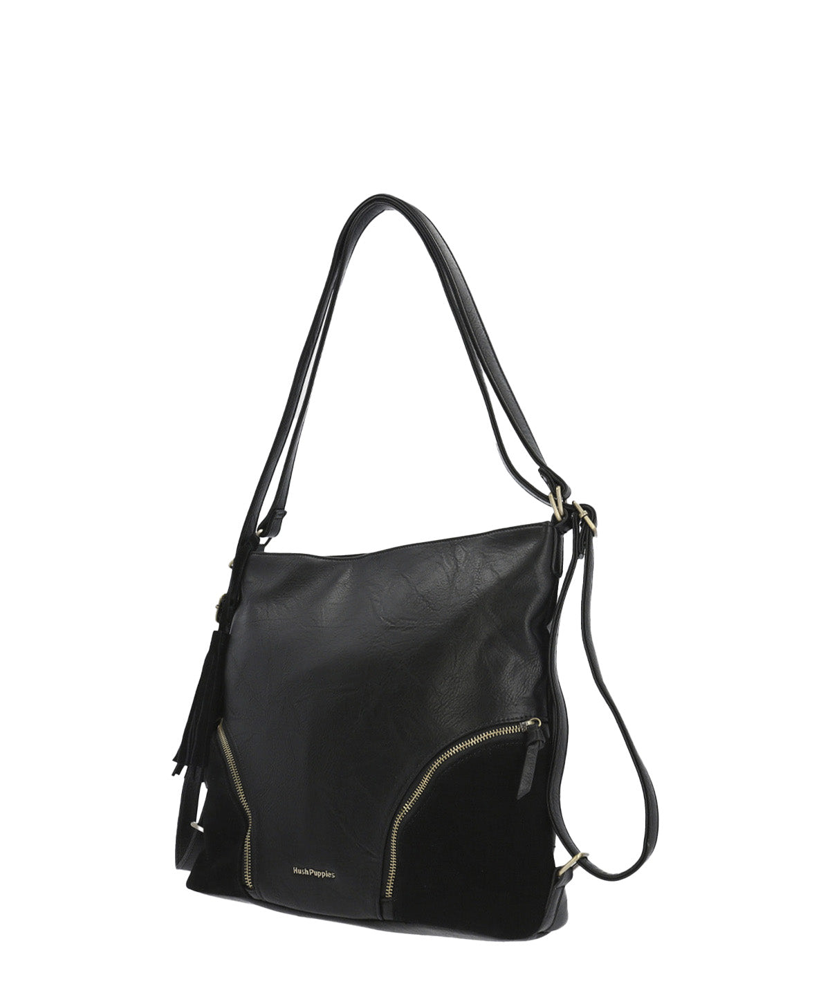 Cartera Mochila Ecocuero Mujer Lewis Backbag Negro Hush Puppies
