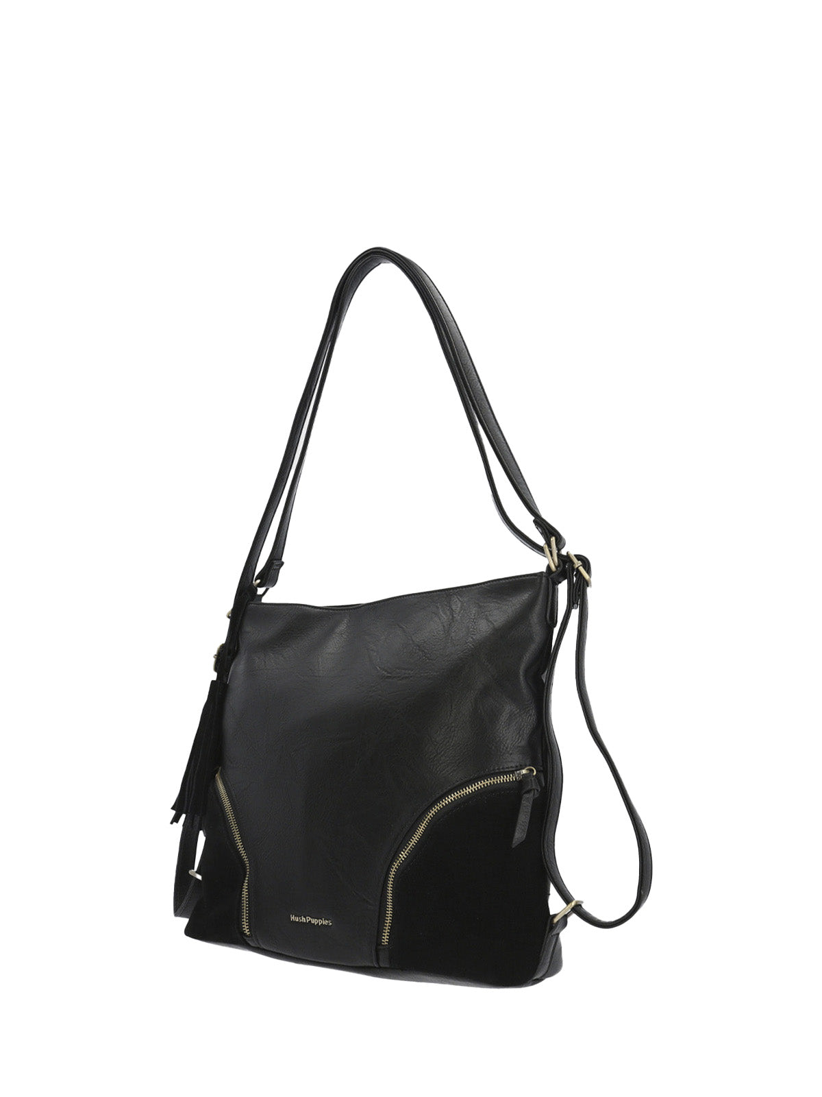 Cartera Mochila Ecocuero Mujer Lewis Backbag Negro Hush Puppies