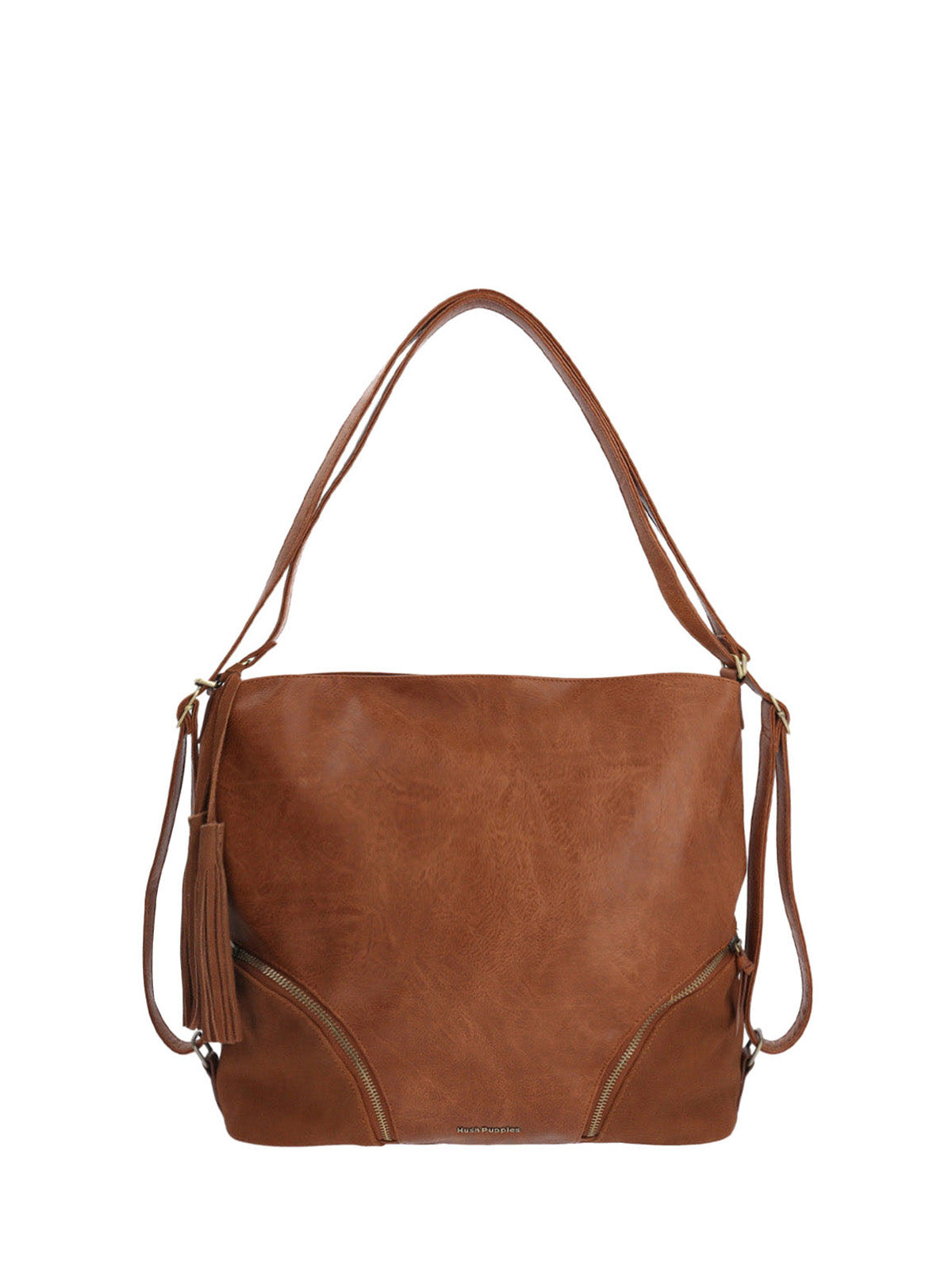 Cartera Mochila Ecocuero Mujer Lewis Backbag Café Hush Puppies