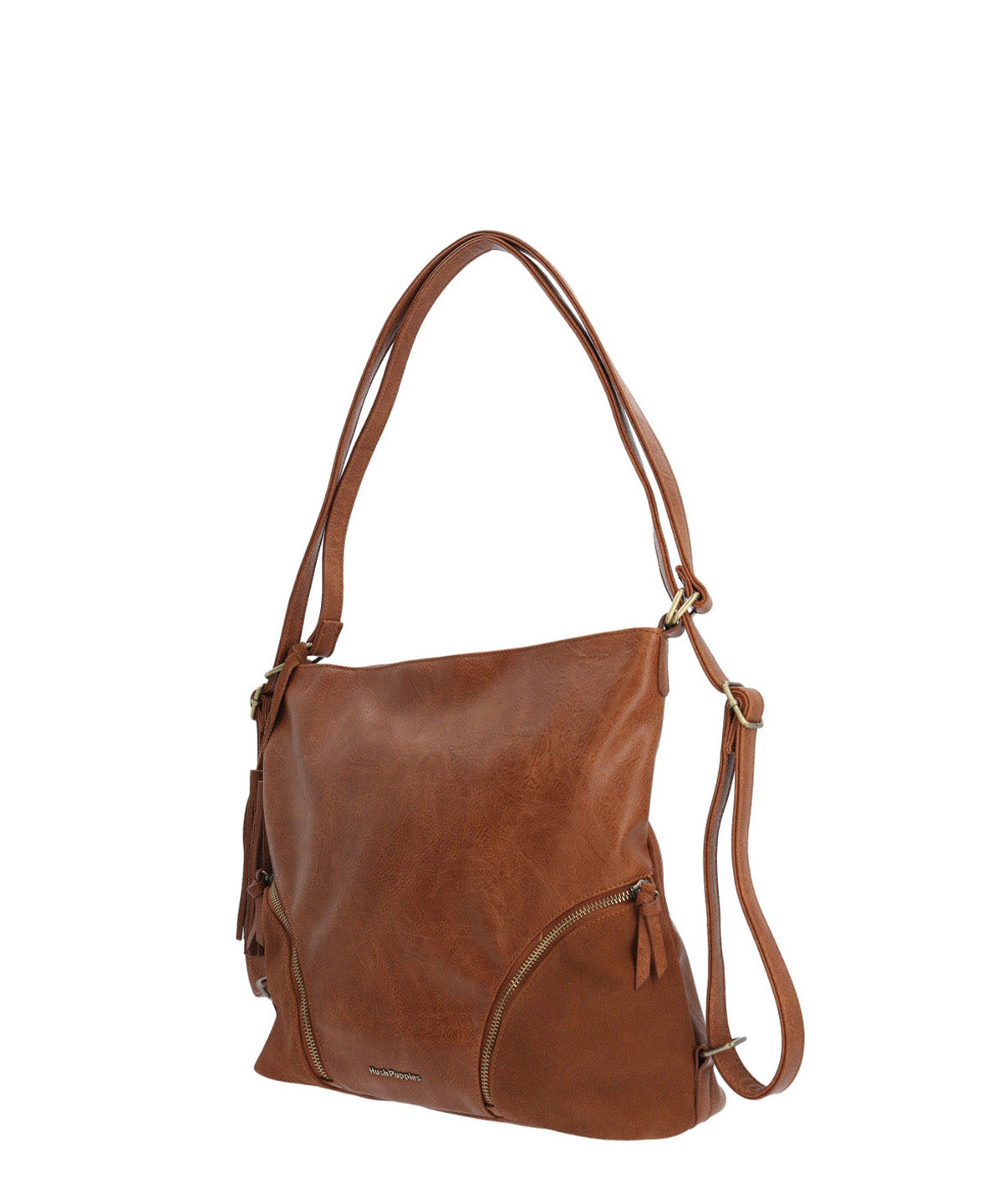 Cartera Mochila Ecocuero Mujer Lewis Backbag Café Hush Puppies