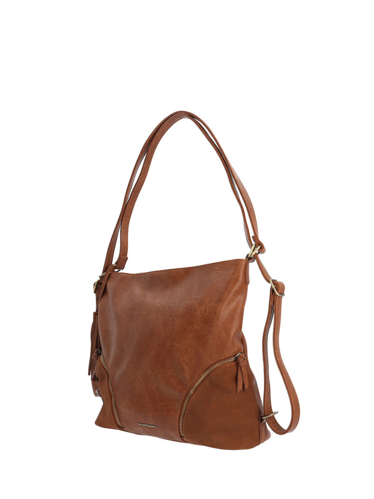 Cartera Mochila Ecocuero Mujer Lewis Backbag Café Hush Puppies