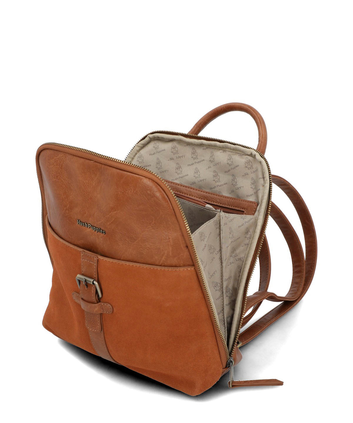 Mochila Ecocuero Mujer Laerke Back Café Hush Puppies