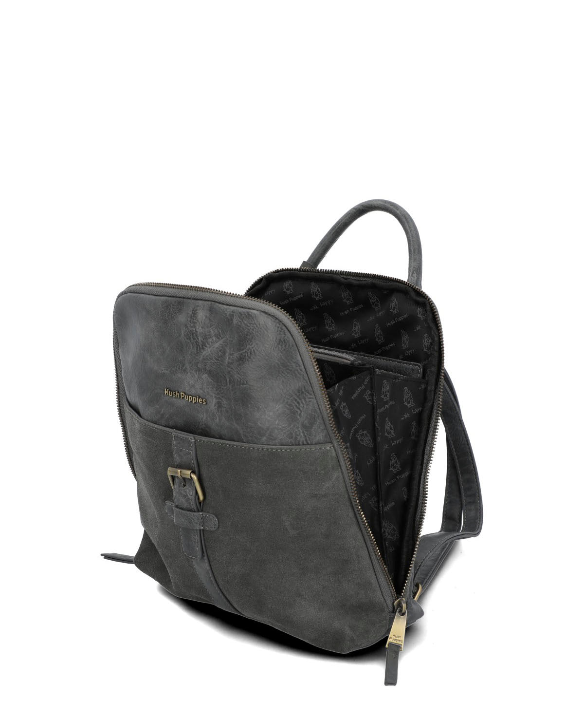 Mochila Ecocuero Mujer Laerke Back Gris Hush Puppies