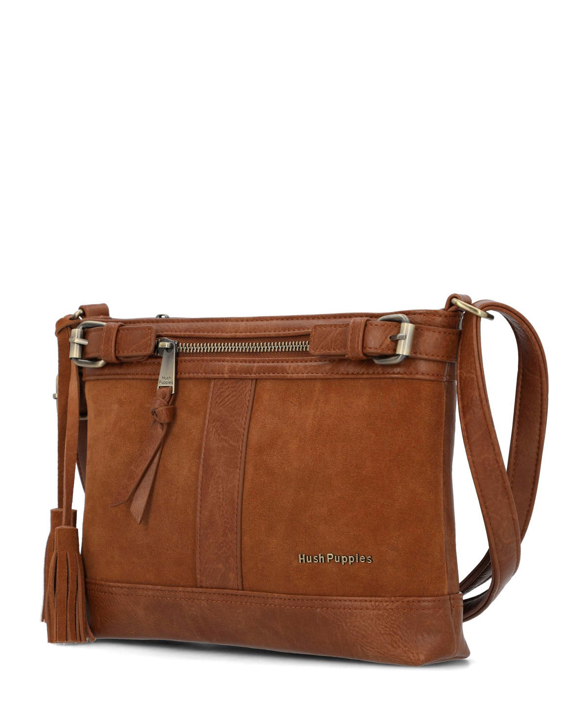 Cartera Ecocuero Mujer Larisa Cross Café Hush Puppies