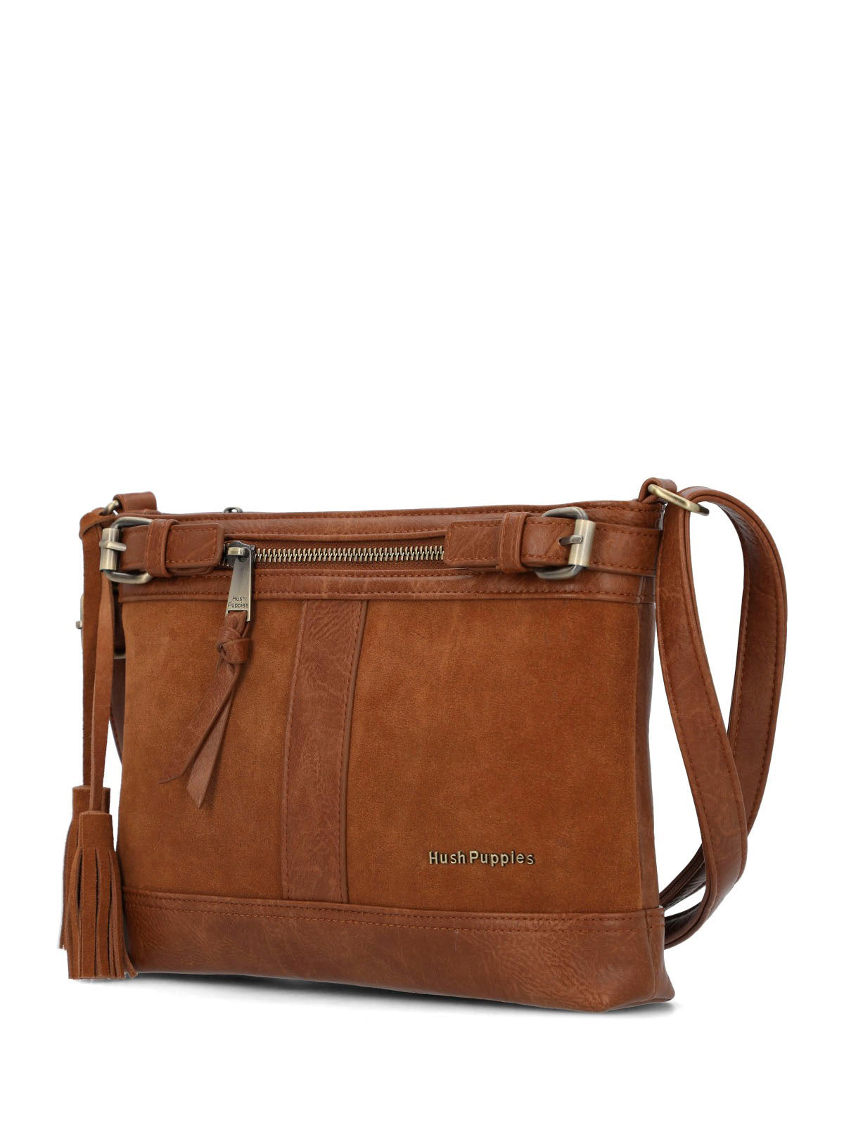 Cartera Ecocuero Mujer Larisa Cross Café Hush Puppies