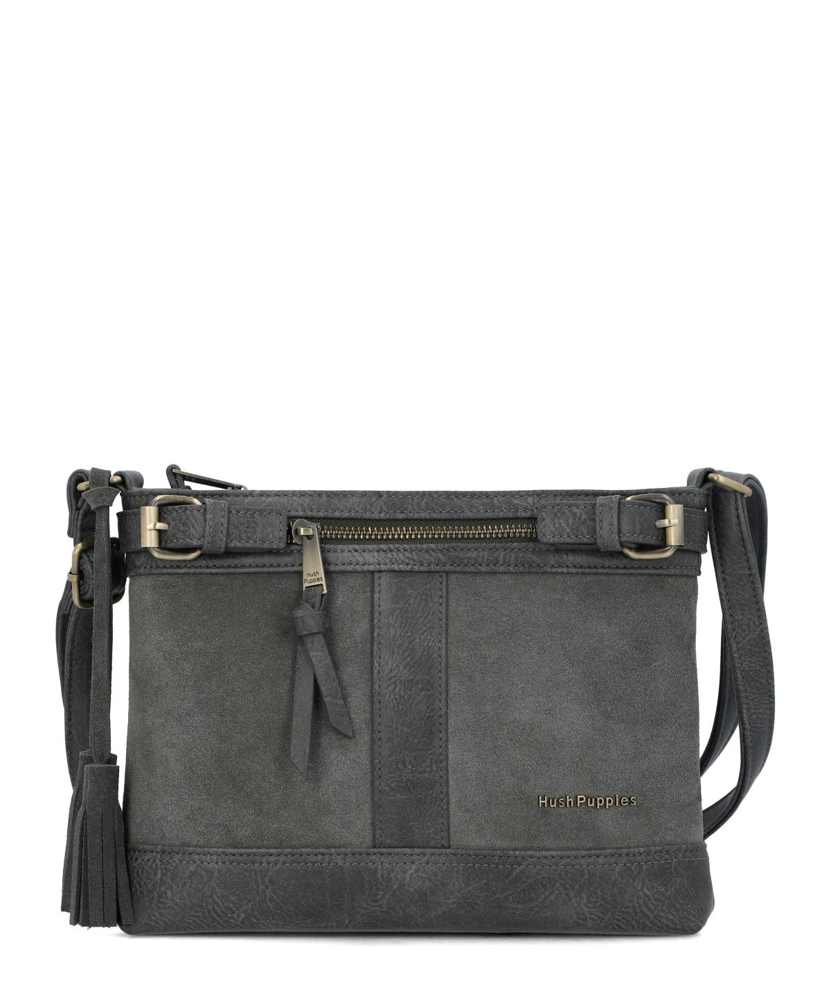 Cartera Ecocuero Mujer Larisa Cross Gris Hush Puppies