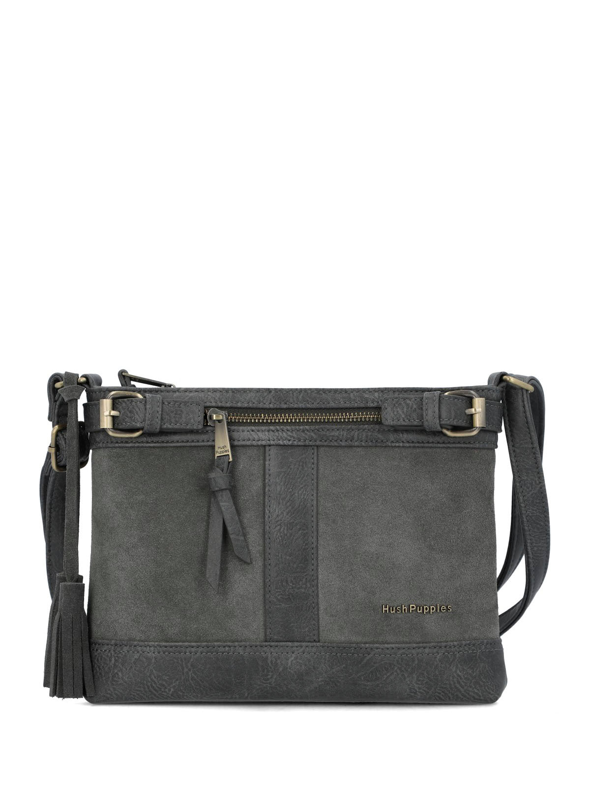 Cartera Ecocuero Mujer Larisa Cross Gris Hush Puppies