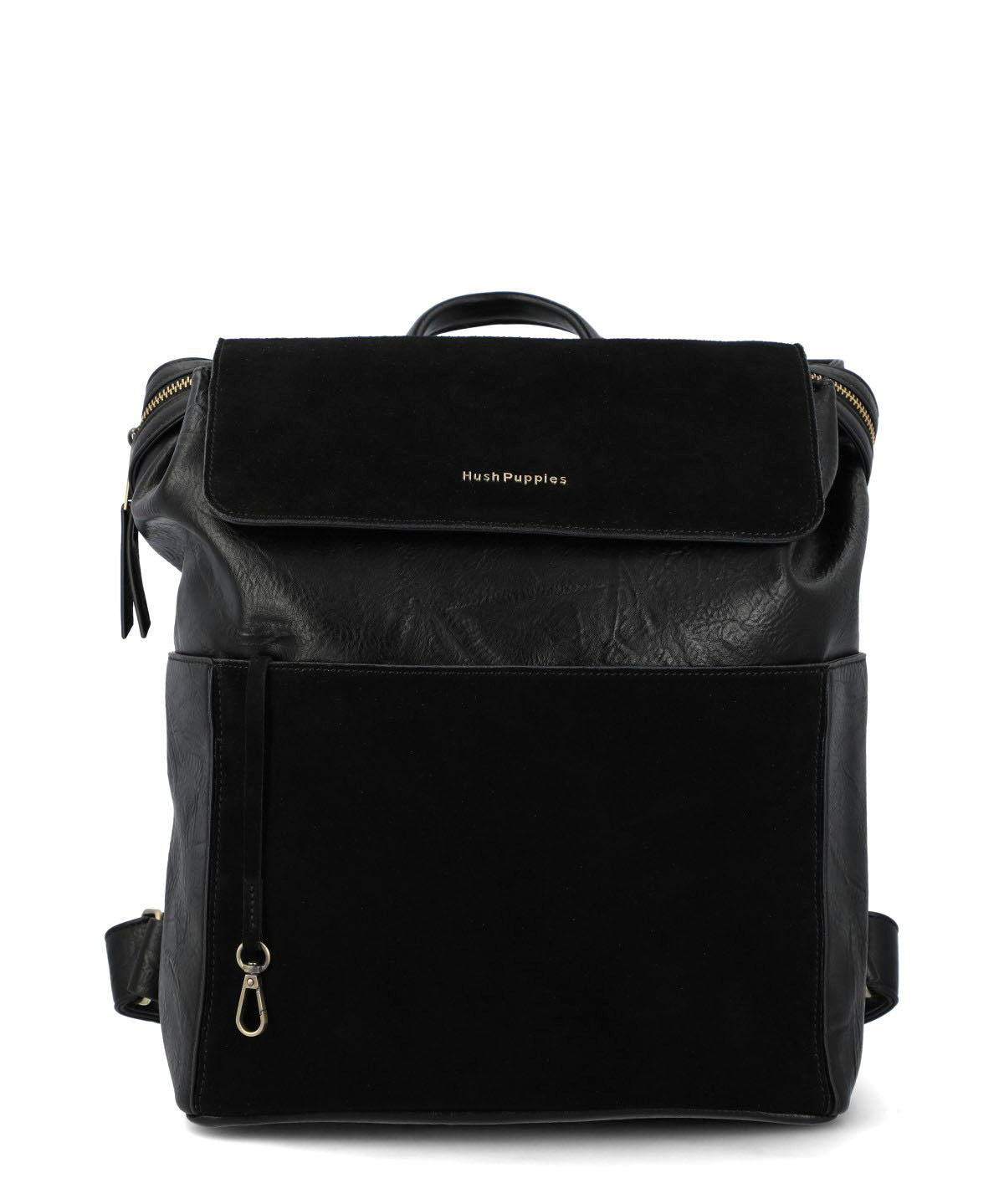 Mochila Ecocuero Mujer Lia Back Negro Hush Puppies