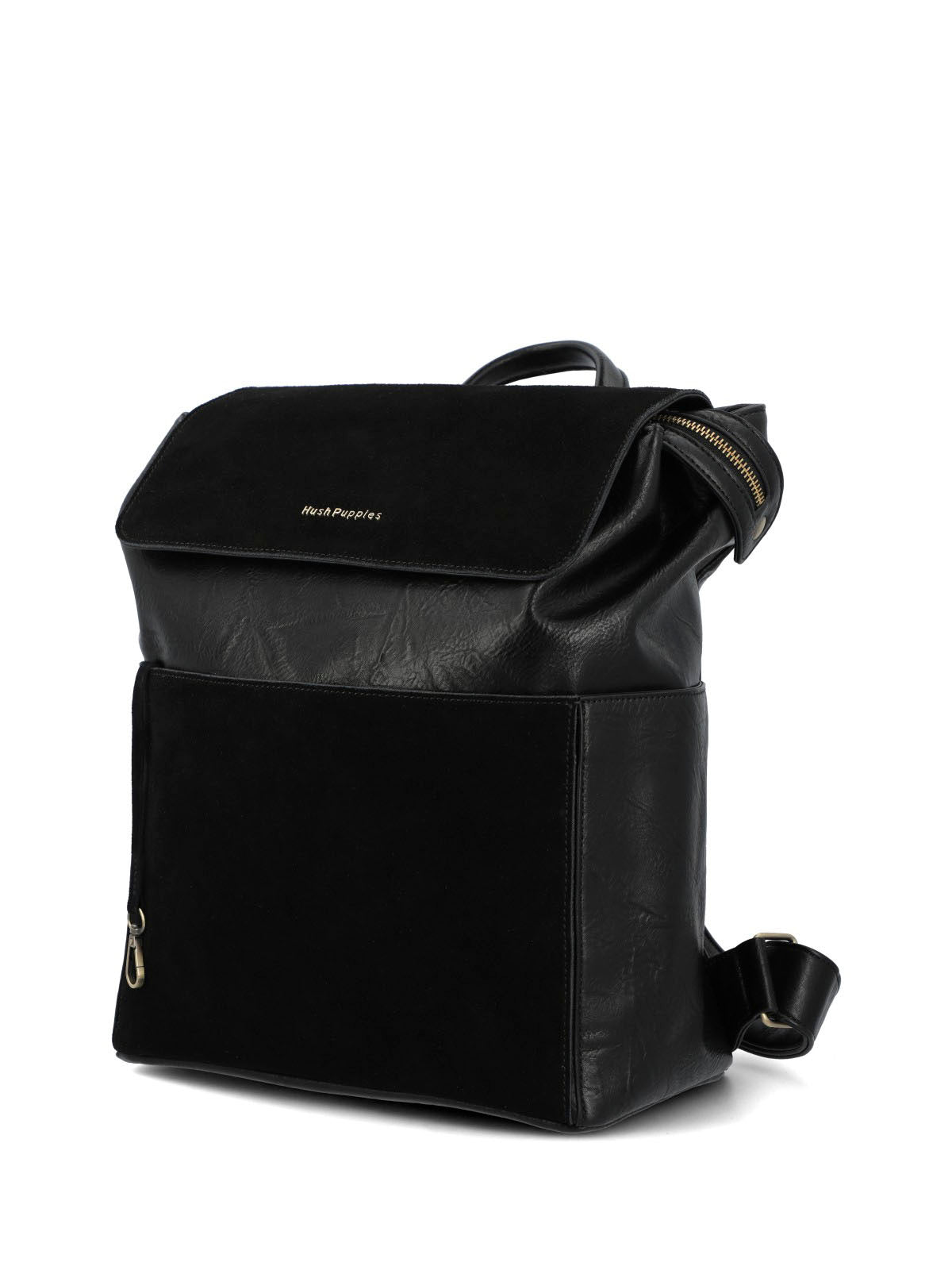 Mochila Ecocuero Mujer Lia Back Negro Hush Puppies