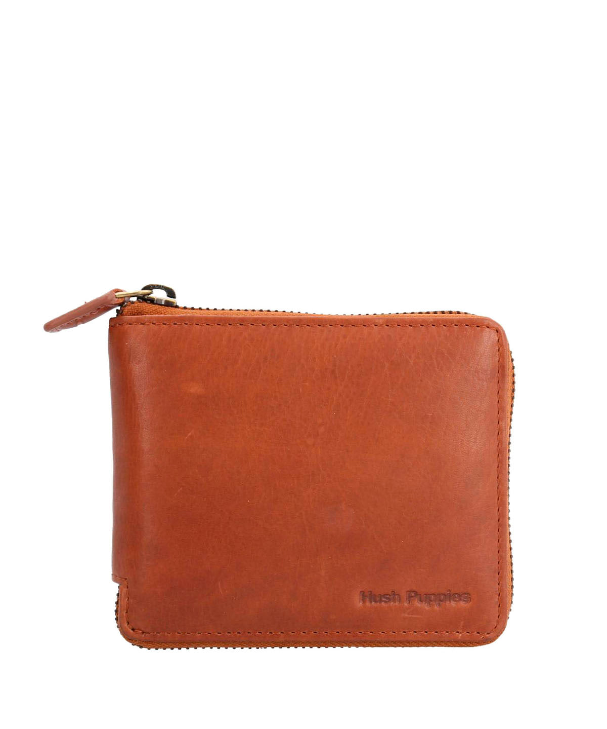 Billetera Cuero Unisex Om Middleton Zip Café Hush Puppies | Hush Puppies