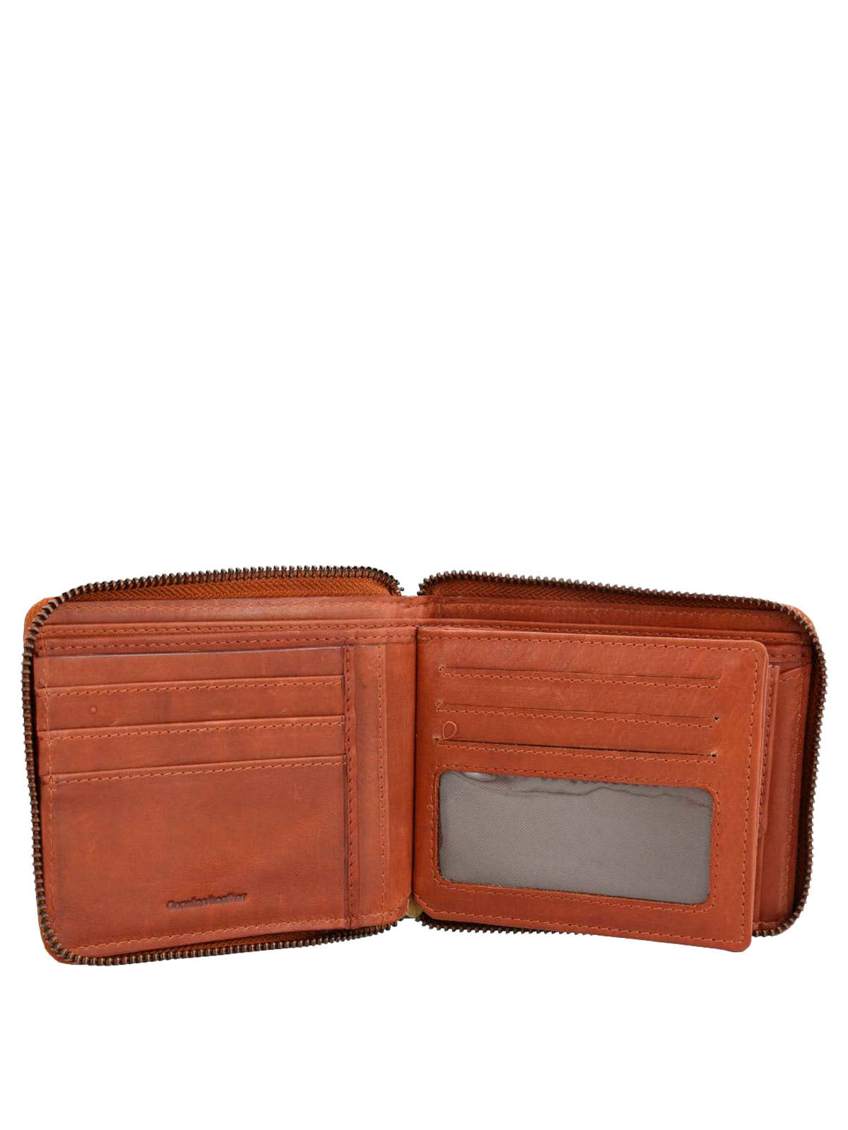 Billetera Cuero Unisex Om Middleton Zip Café Hush Puppies | Hush Puppies