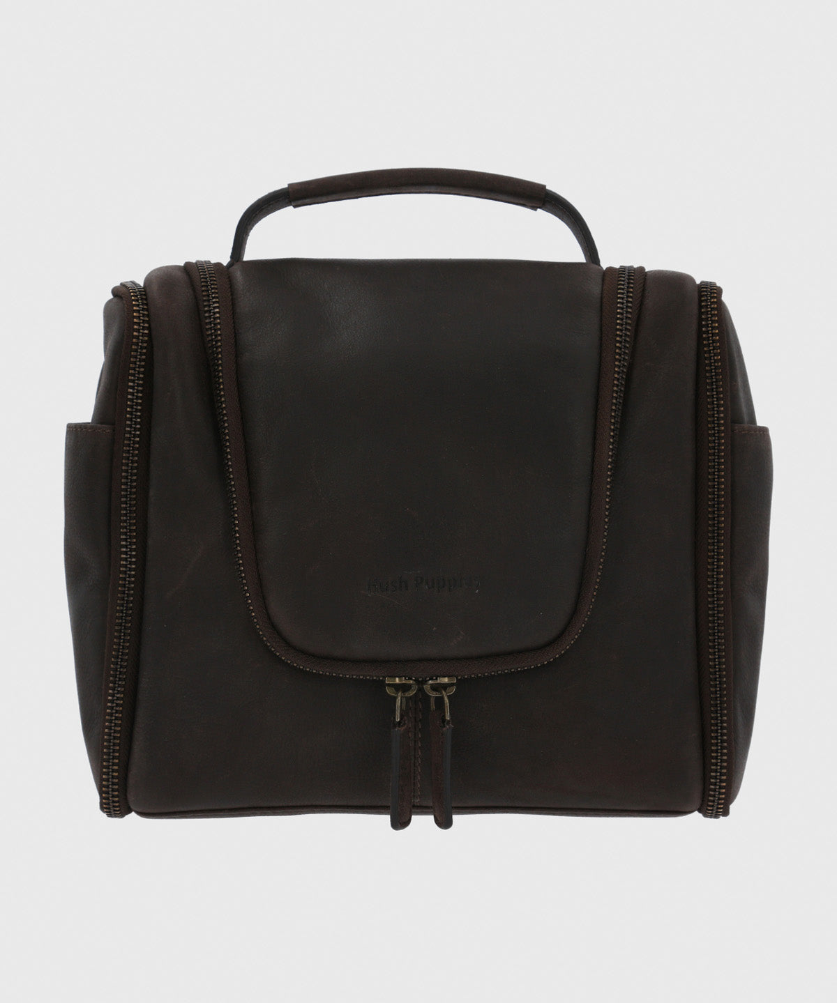 Necessaire Cuero Unisex Th Hang Neceser Café Hush Puppies