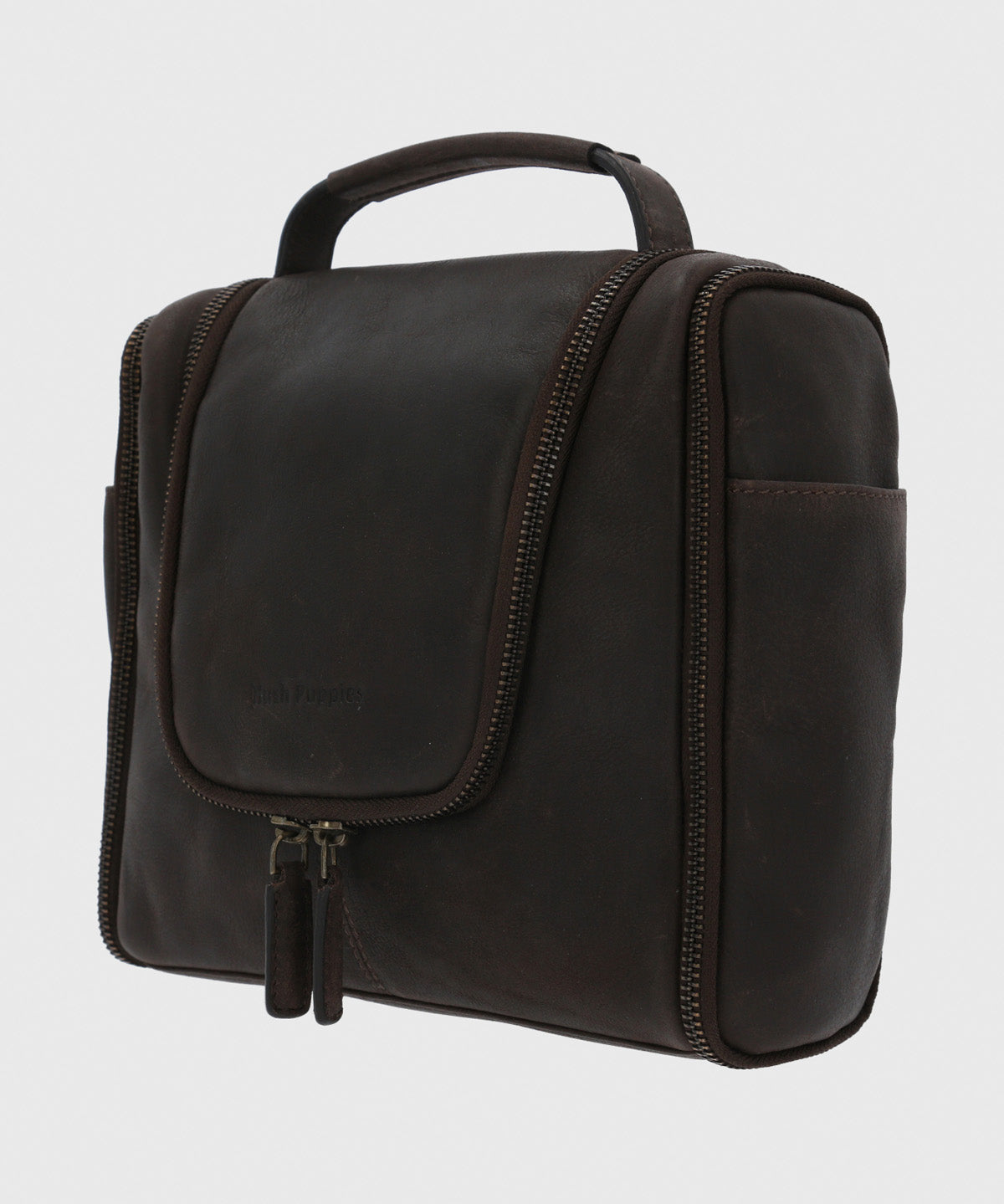 Necessaire Cuero Unisex Th Hang Neceser Café Hush Puppies