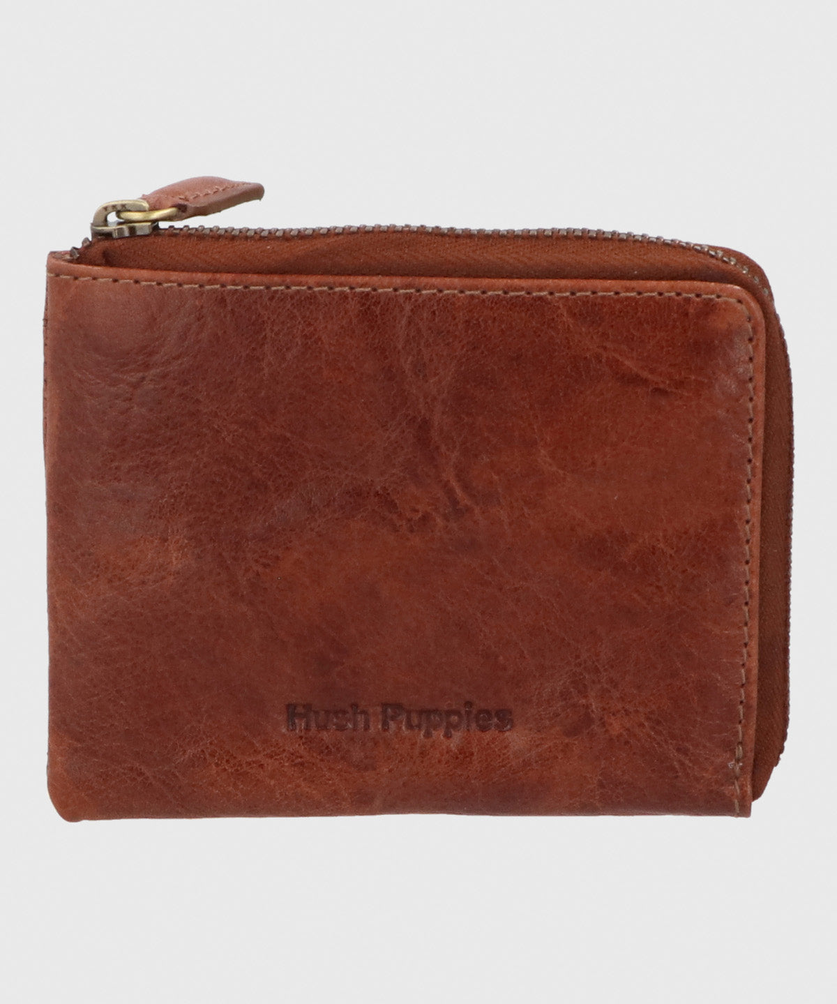 Billetera Cuero Unisex Vn Frank Coin Café Hush Puppies