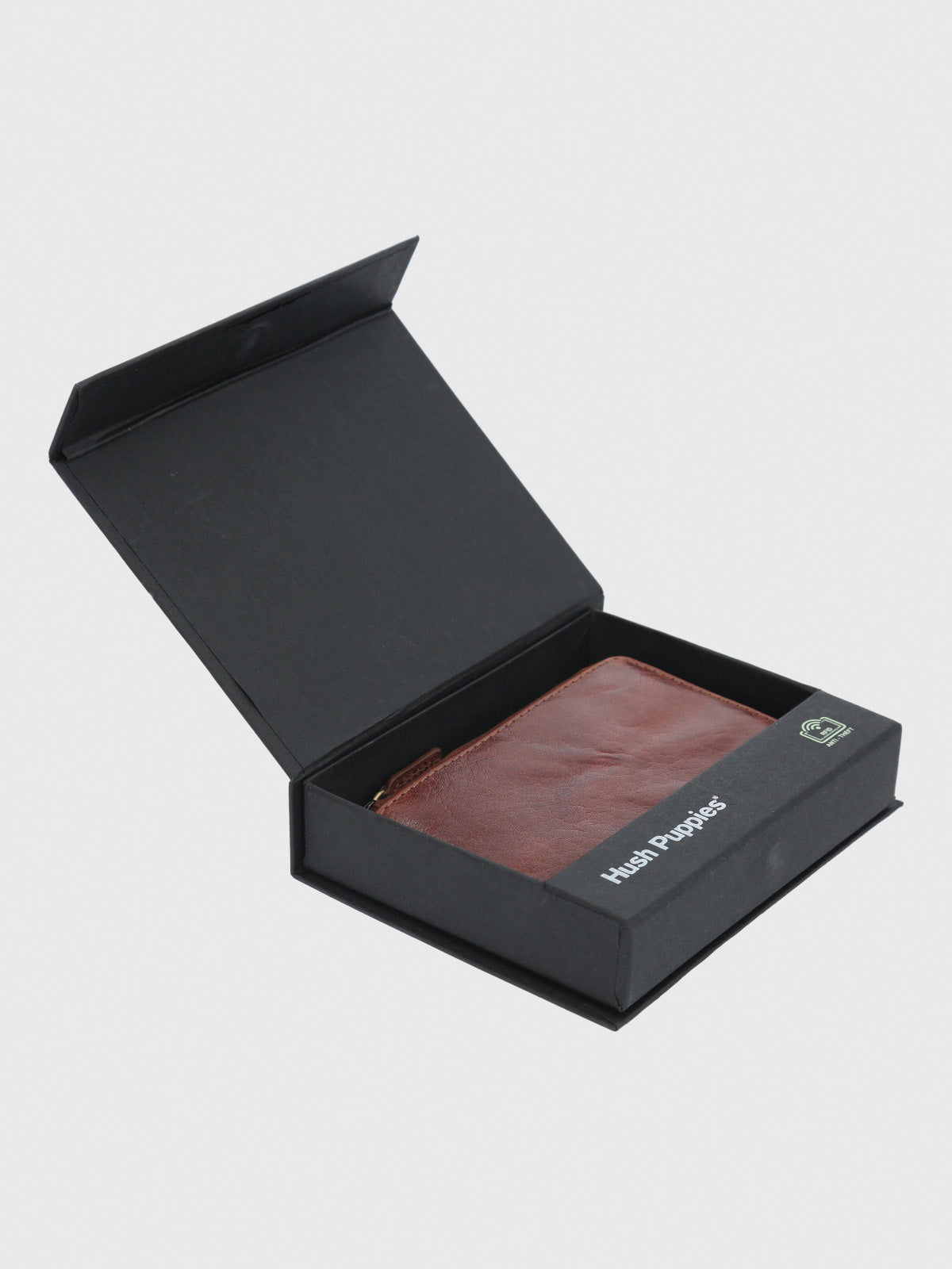 Billetera Cuero Unisex Vn Frank Coin Café Hush Puppies
