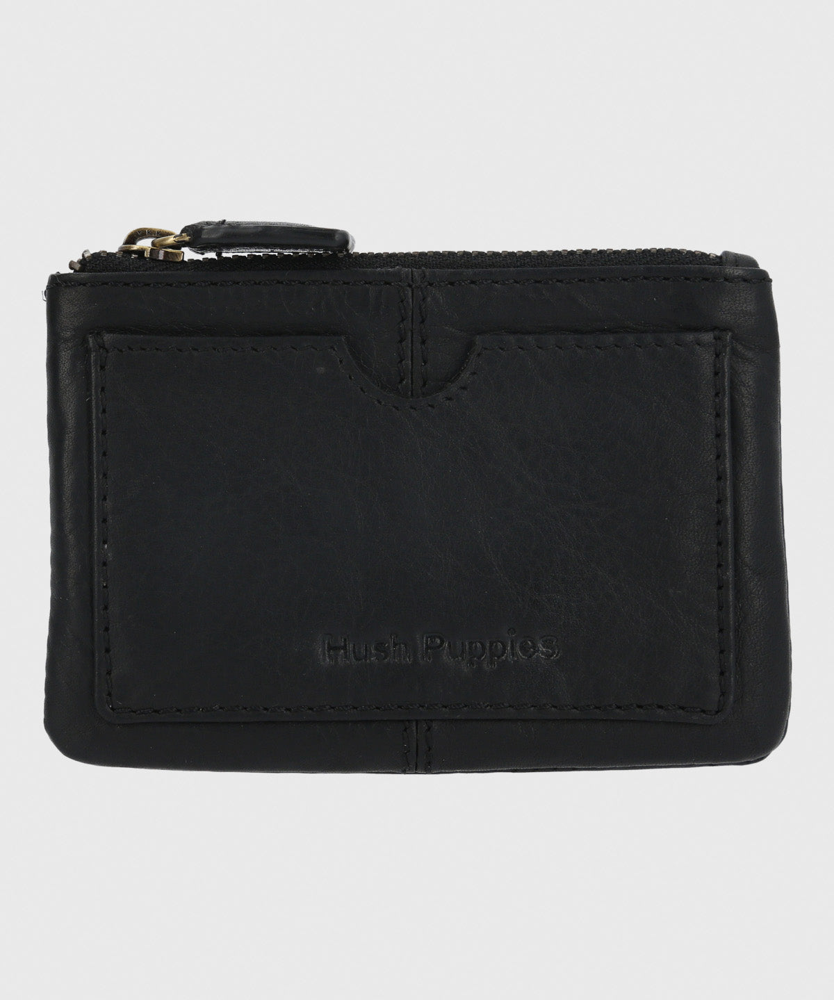 Billetera Cuero Unisex Ty Flack Coin Negro Hush Puppies