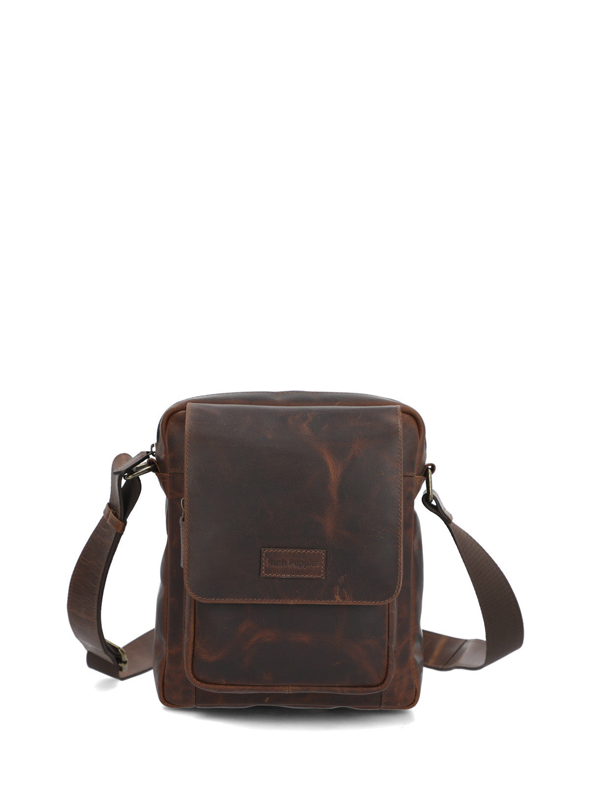 Maletin Cuero Unisex St Font Cross Café Hush Puppies