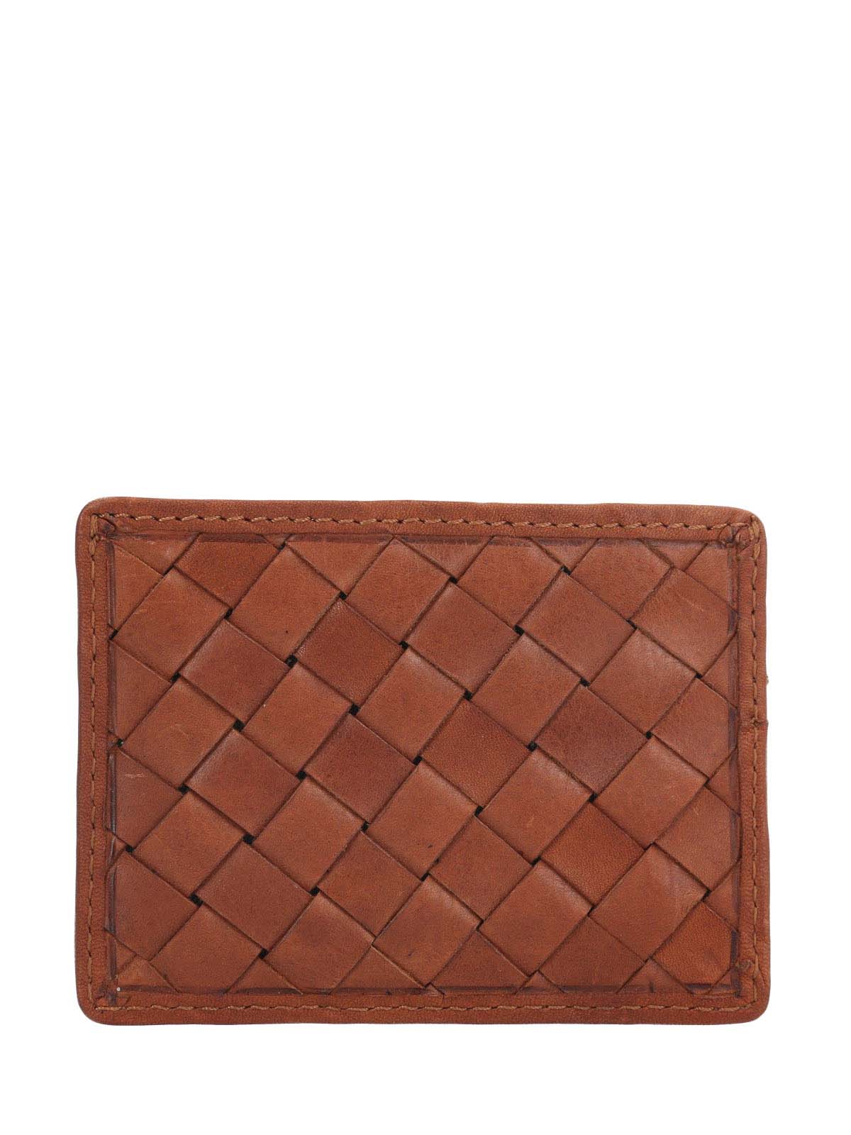 Tarjetero Cuero Unisex Om Fitz Wovencard Café Hush Puppies