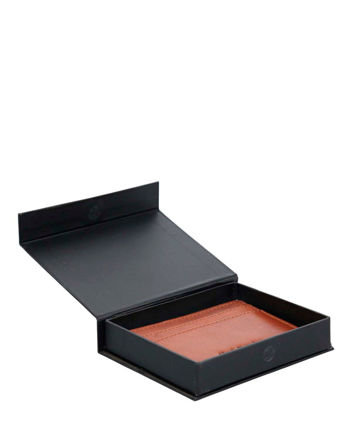 Tarjetero Cuero Unisex Om Fitz Wovencard Café Hush Puppies