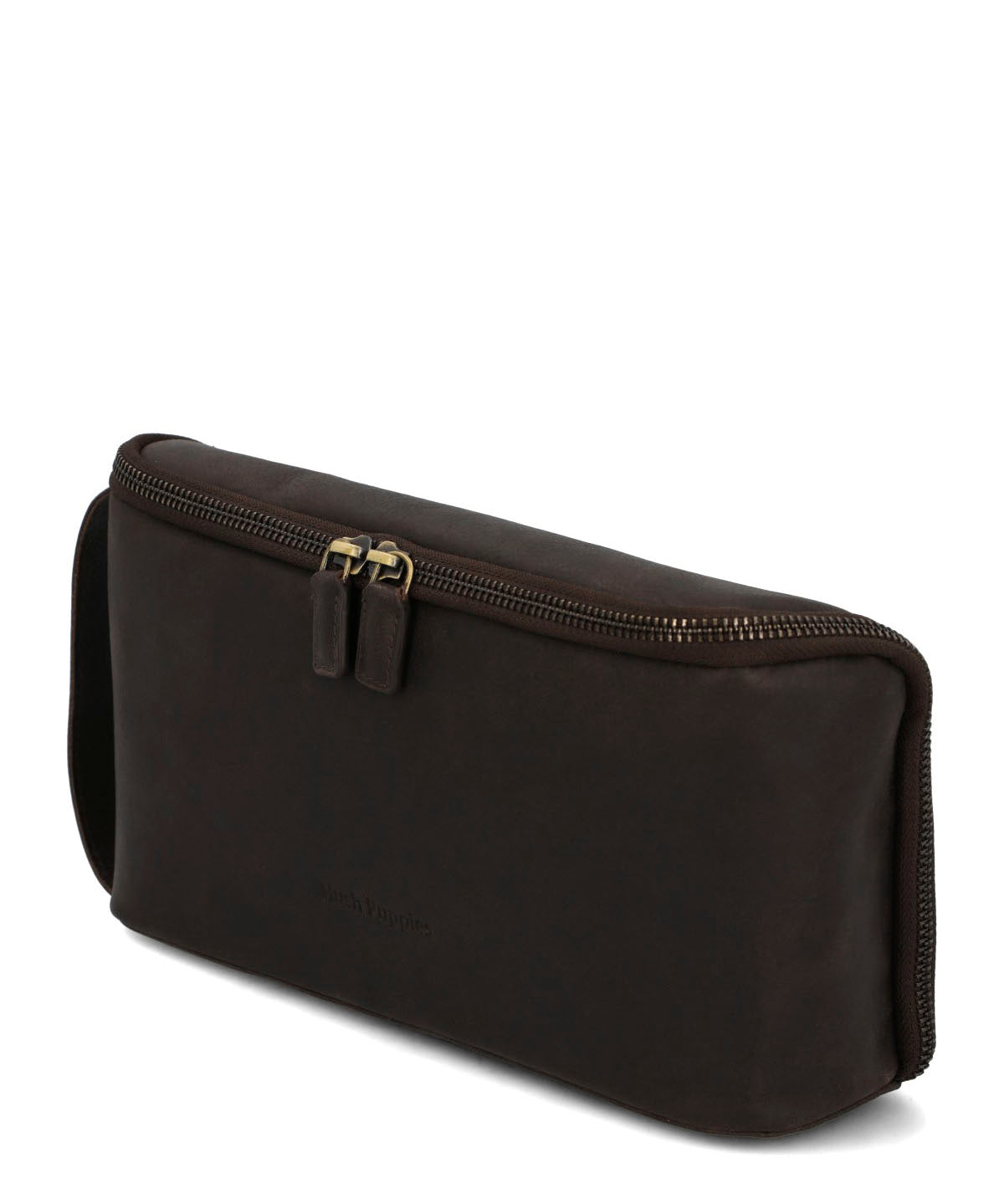 Necessaire Cuero Unisex Toiletry Bag Café Hush Puppies