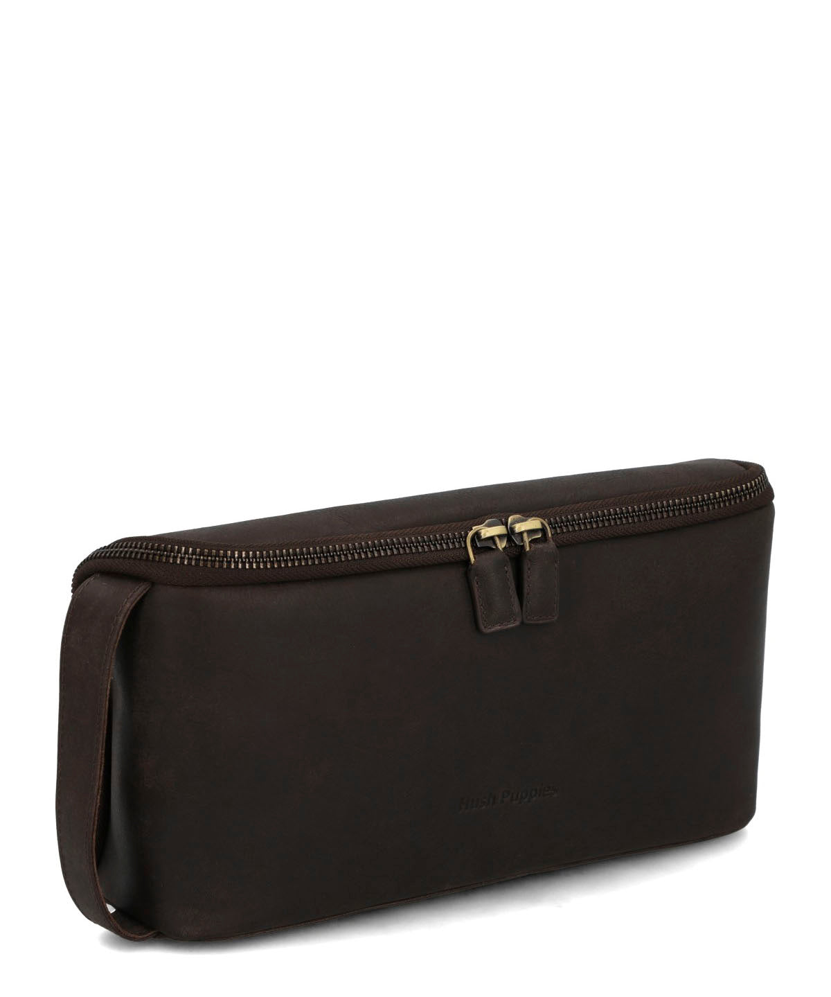 Necessaire Cuero Unisex Toiletry Bag Café Hush Puppies