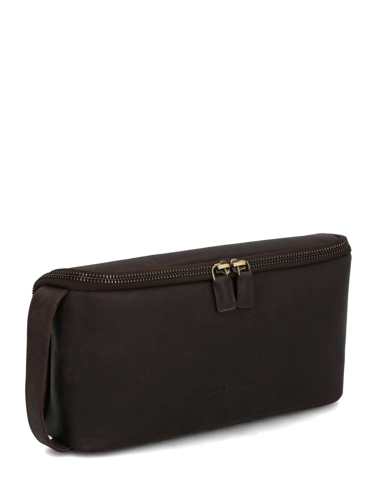 Necessaire Cuero Unisex Toiletry Bag Café Hush Puppies