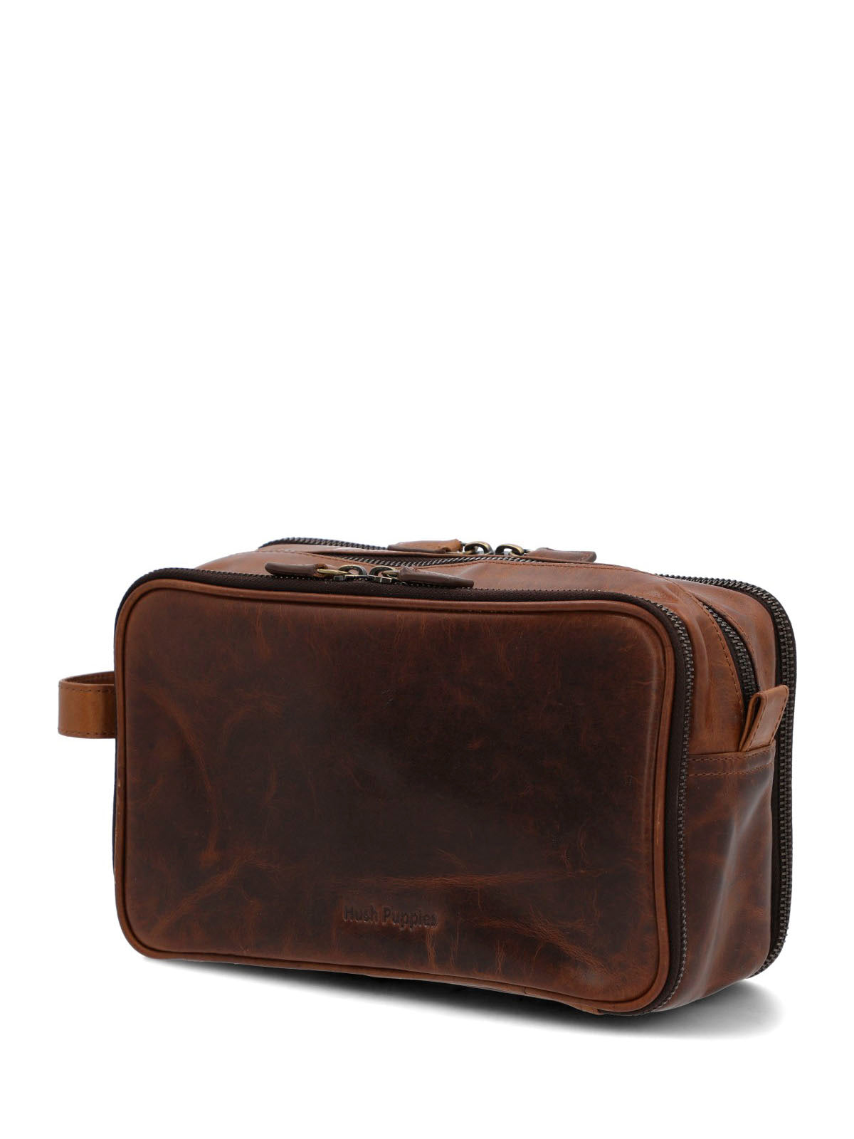 Necessaire Cuero Unisex Toiletry Café Hush Puppies