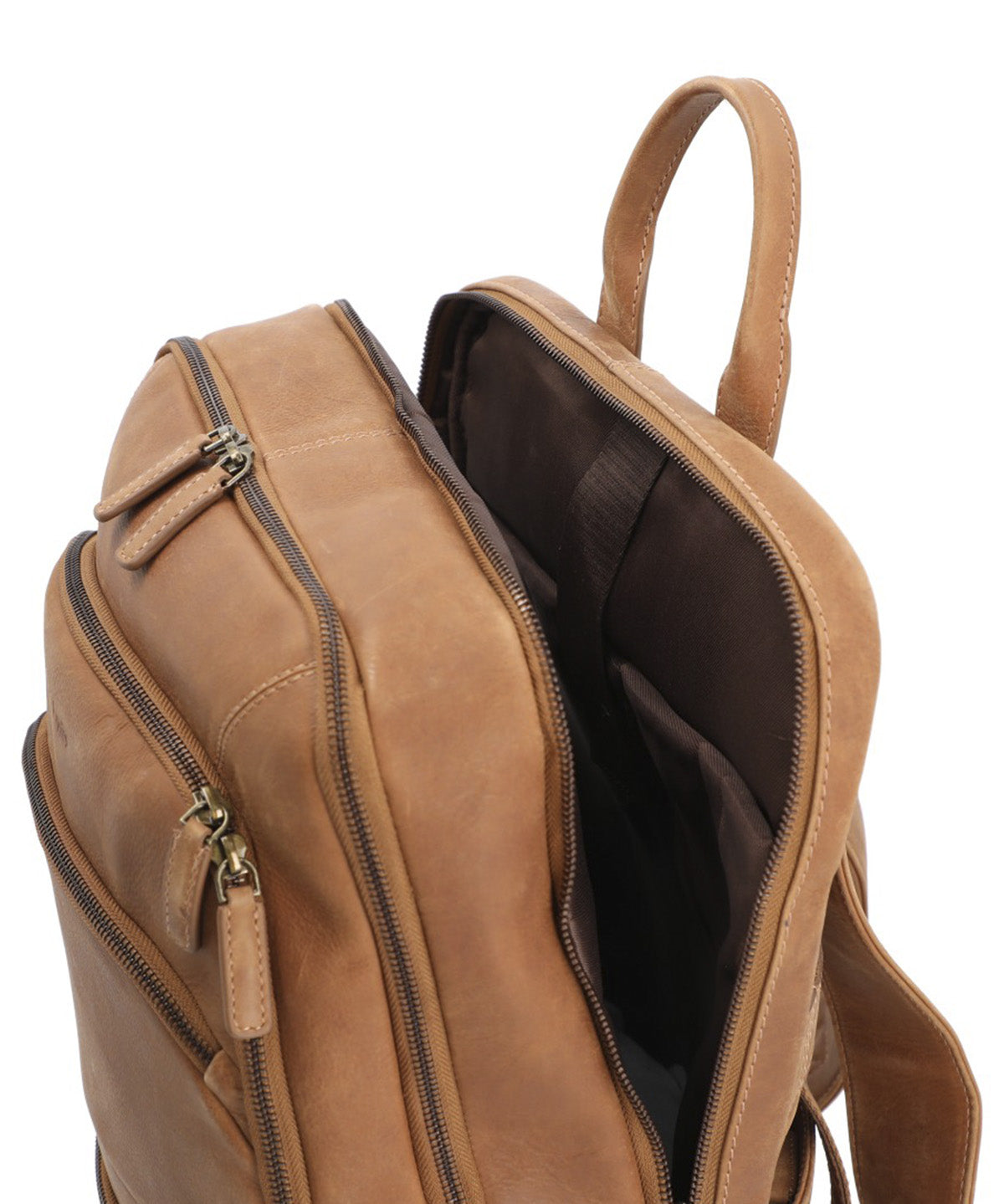 Mochila Cuero Unisex Th Hartley Back Café Hush Puppies