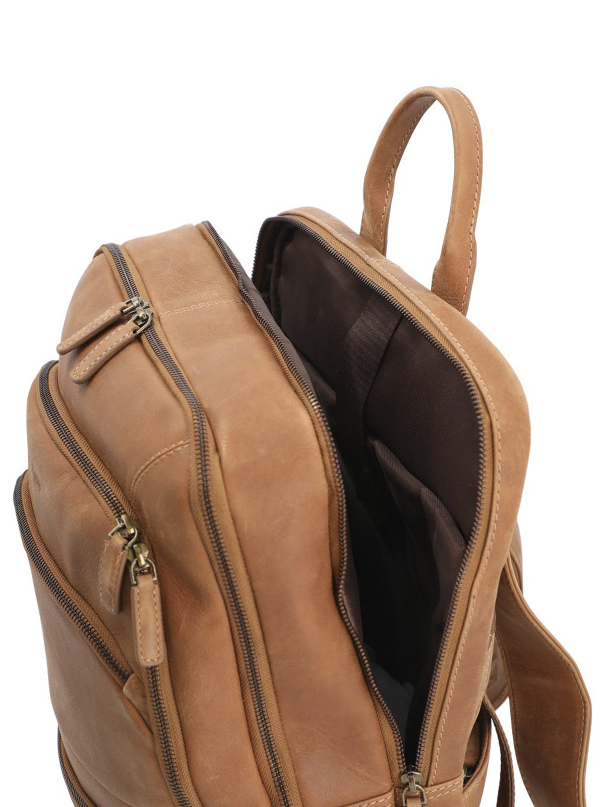 Mochila Cuero Unisex Th Hartley Back Café Hush Puppies
