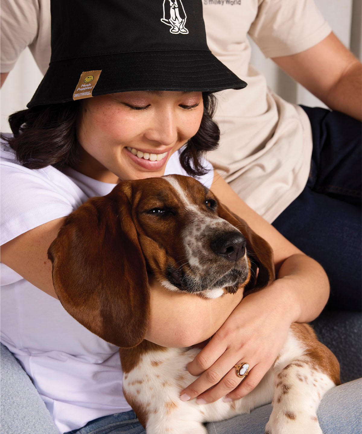 Gorro Algodon Unisex Bckt Smile Basset Negro Hush Puppies