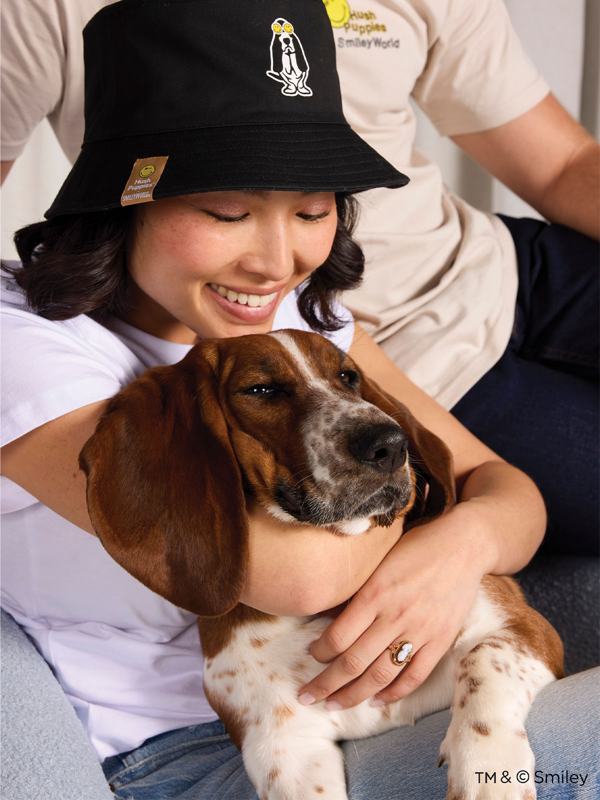 Gorro Algodon Unisex Bckt Smile Basset Negro Hush Puppies