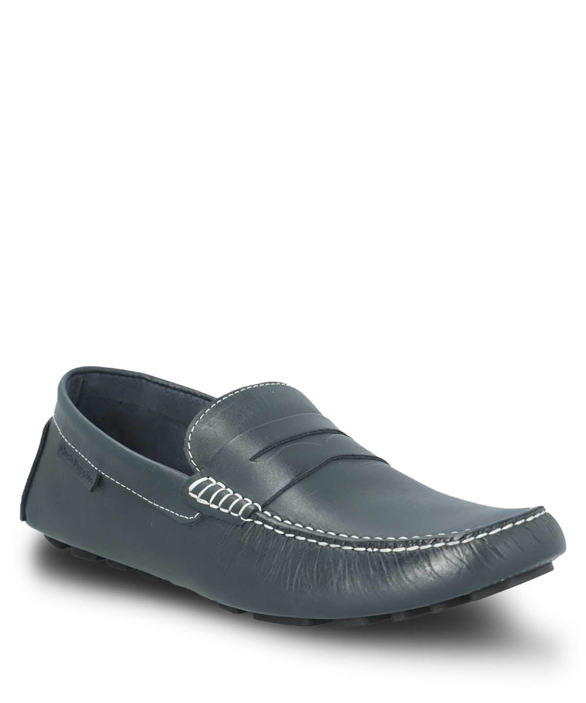 Mocasin Cuero Hombre Lotus Azul Oscuro