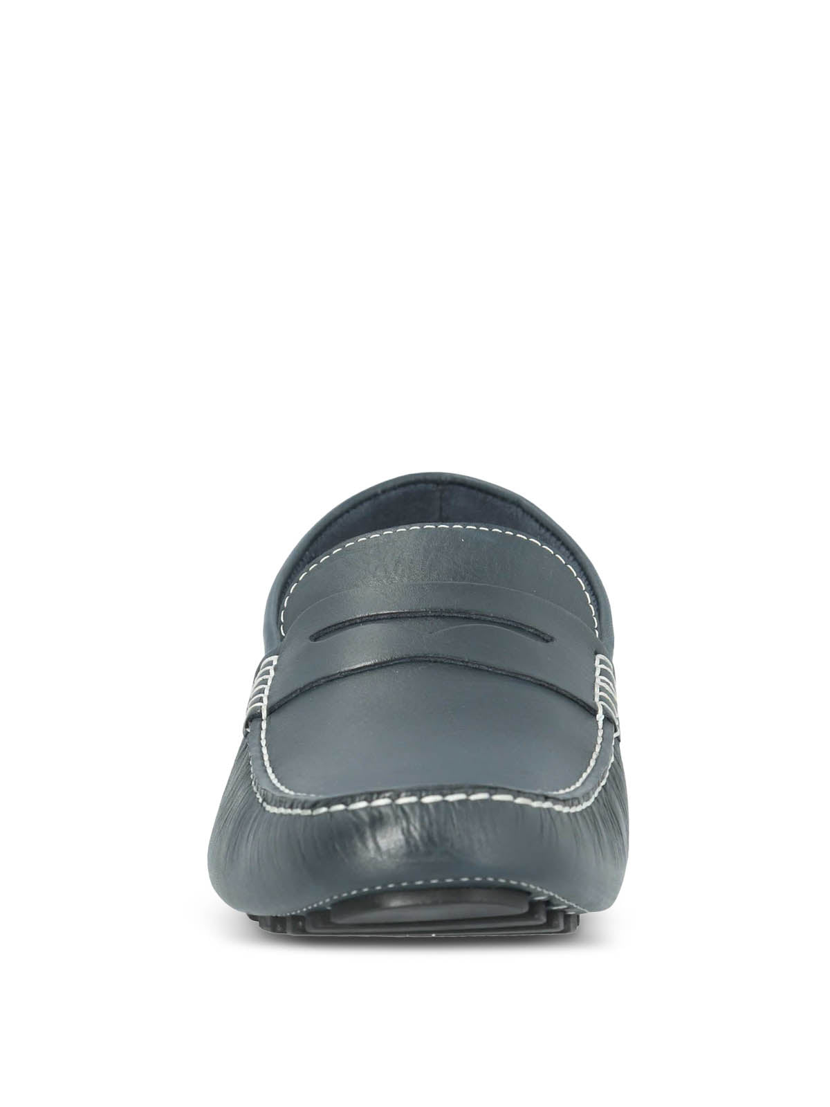 Mocasin Cuero Hombre Lotus Azul Oscuro