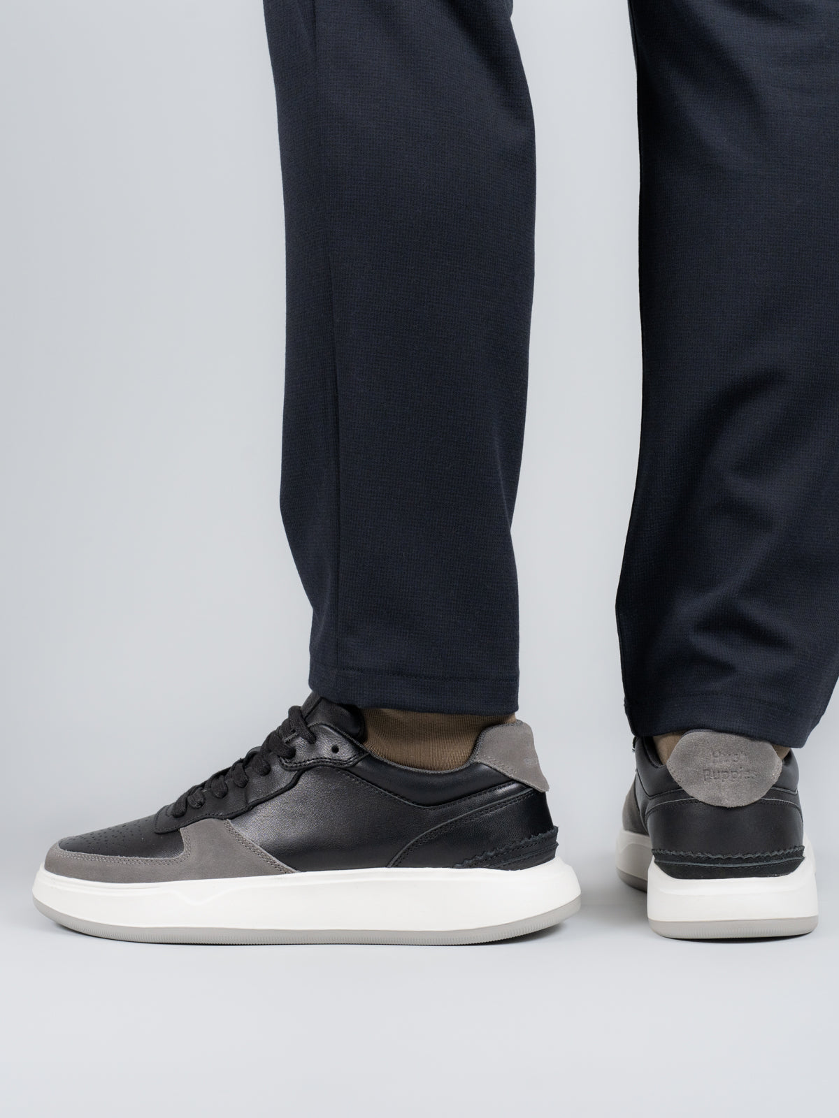 Zapatilla Cuero Hombre Mozze Negro | Hush Puppies