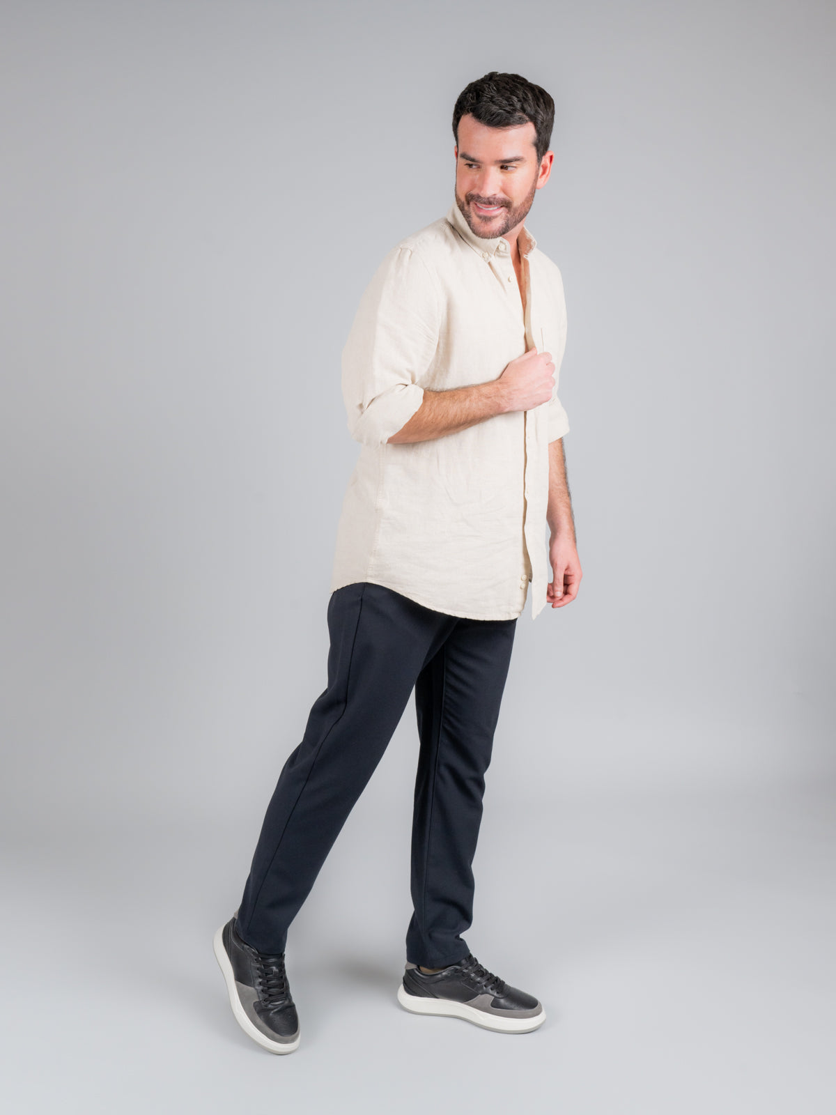 Zapatilla Cuero Hombre Mozze Negro | Hush Puppies