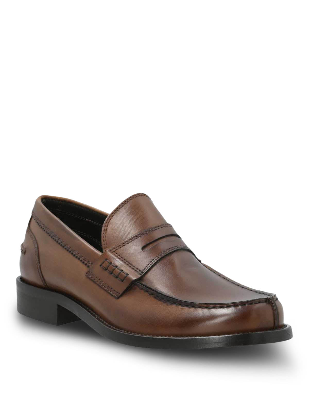 Mocasin Hombre  Italiano Cuero Cilento Café | Hush Puppies