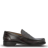 Mocasin Hombre  Italiano Cuero Cilento Café Oscuro