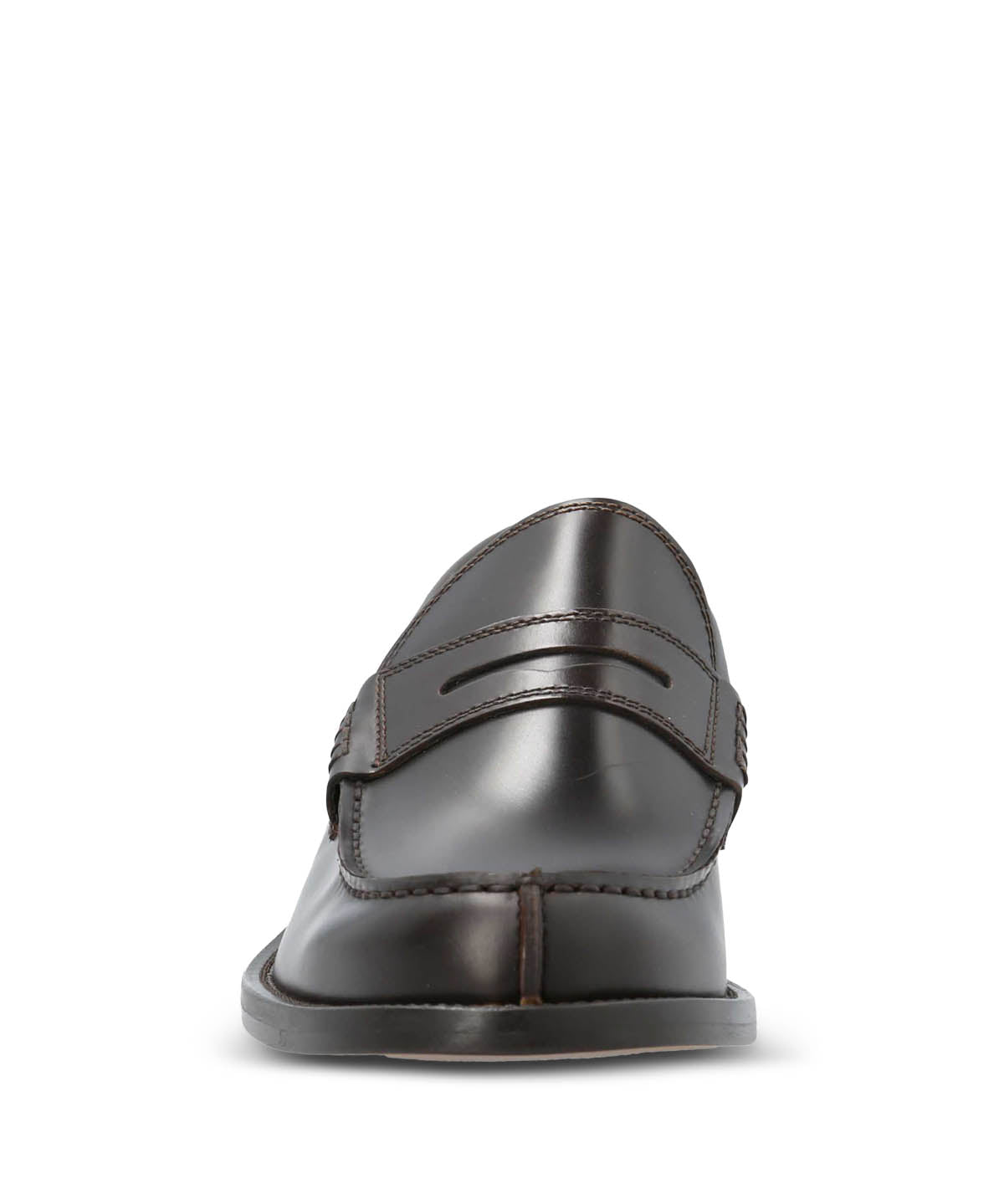 Mocasin Hombre  Italiano Cuero Cilento Café Oscuro