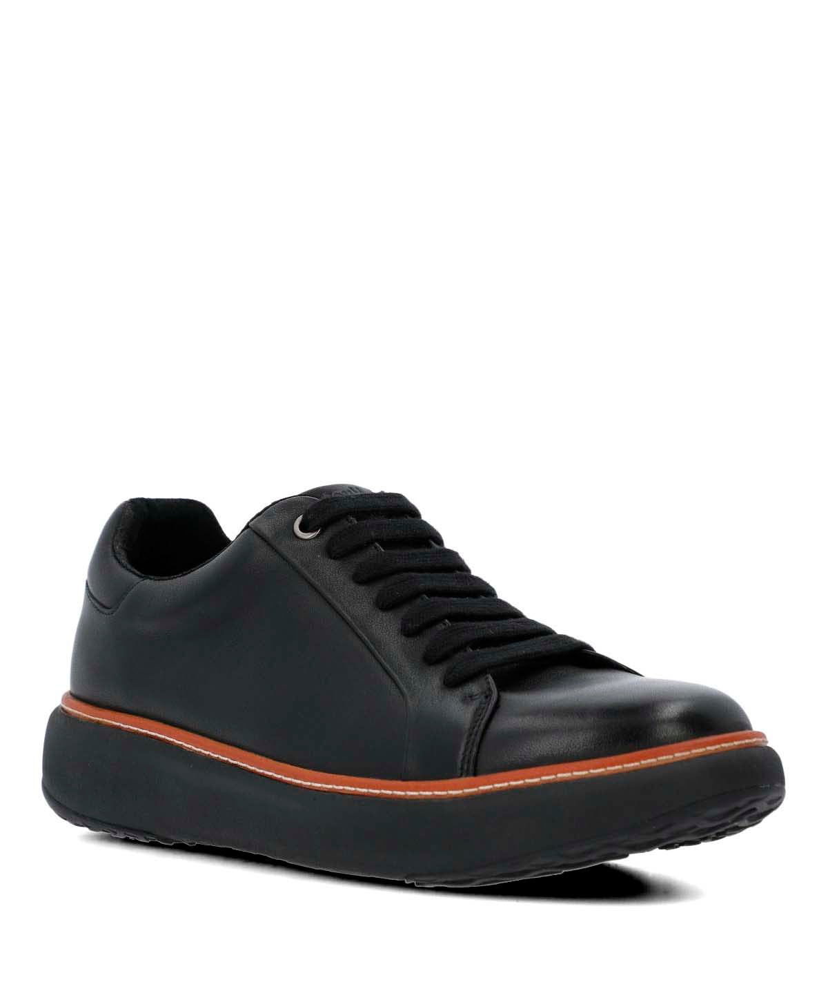 Zapatilla Cuero Hombre Force G Negra