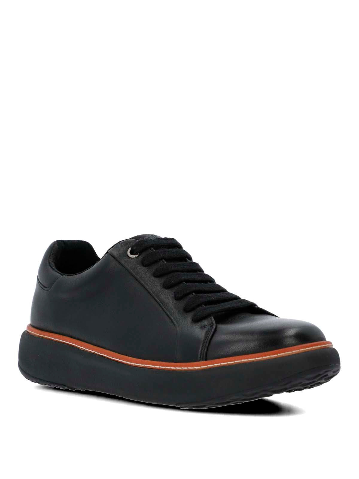 Zapatilla Cuero Hombre Force G Negra