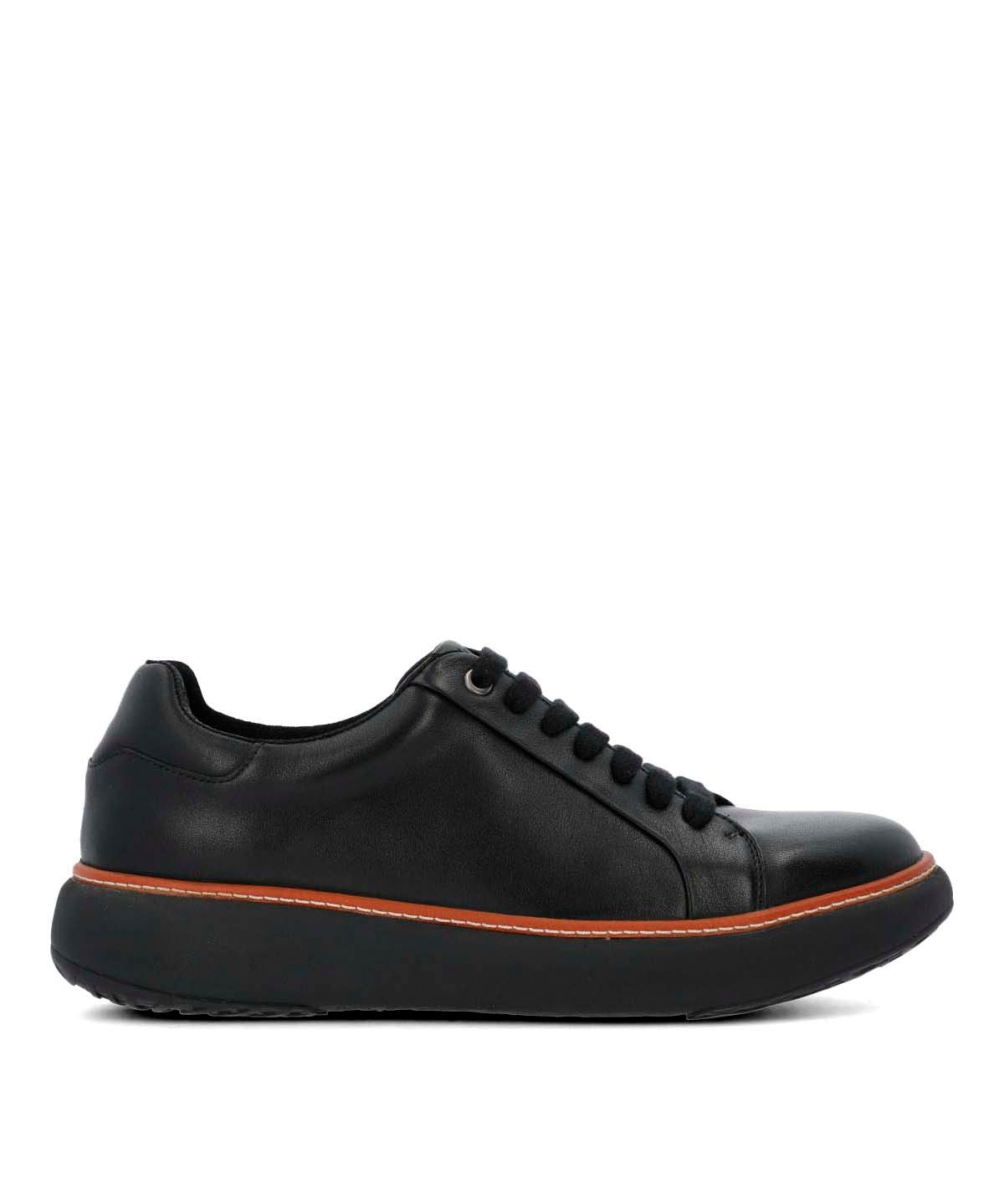 Zapatilla Cuero Hombre Force G Negra
