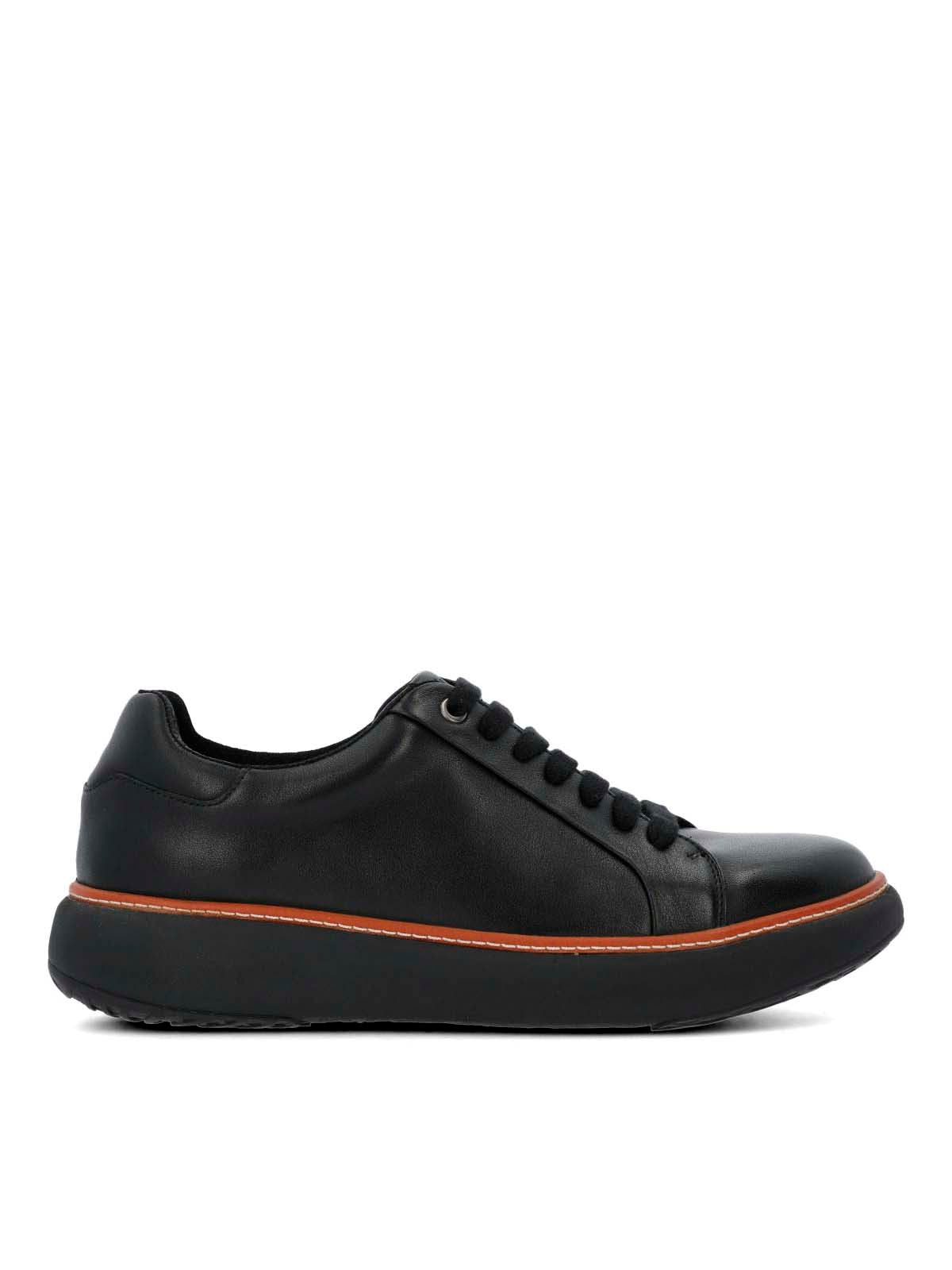 Zapatilla Cuero Hombre Force G Negra