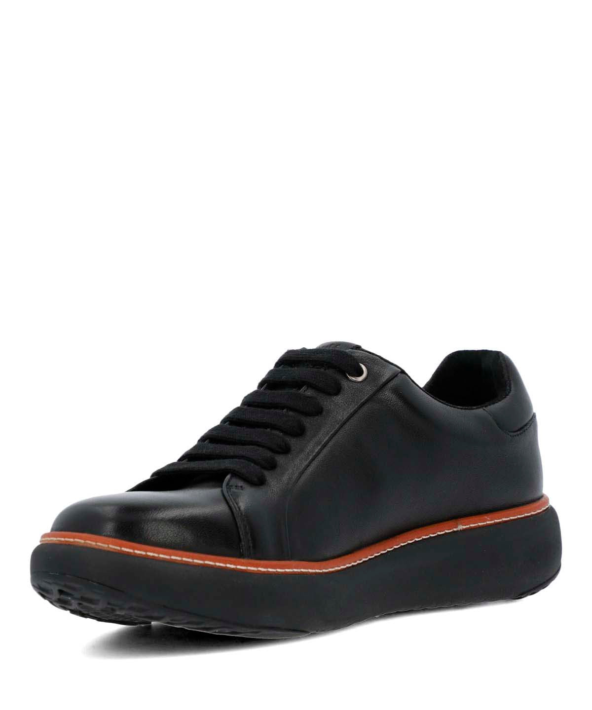 Zapatilla Cuero Hombre Force G Negra