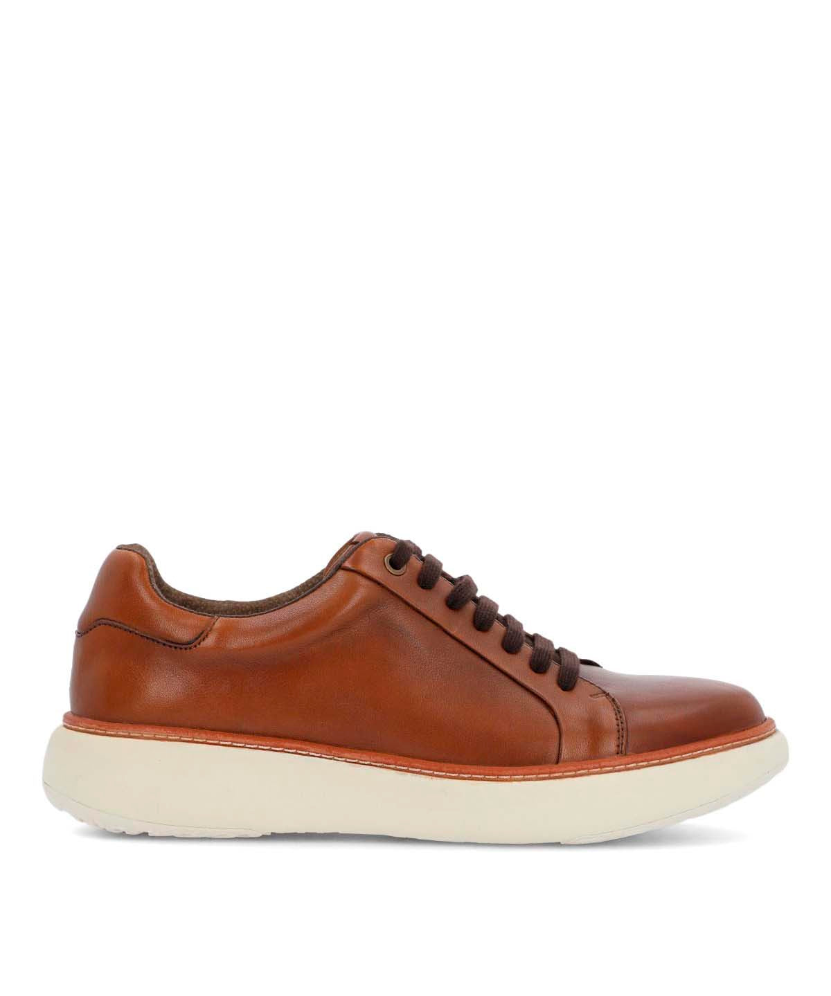 Zapatilla Cuero Hombre Force G Café Hush Puppies