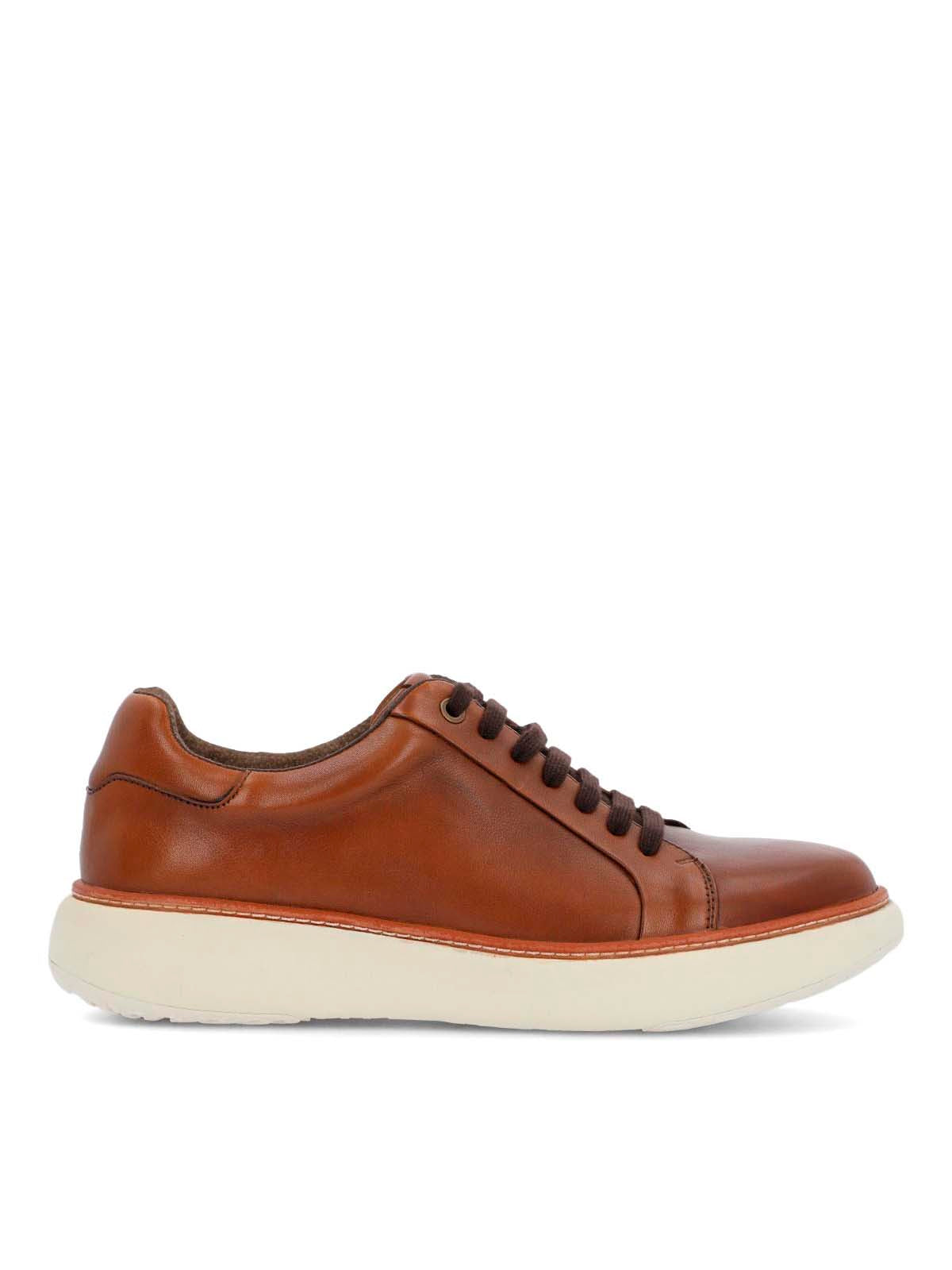 Zapatilla Cuero Hombre Force G Café Hush Puppies
