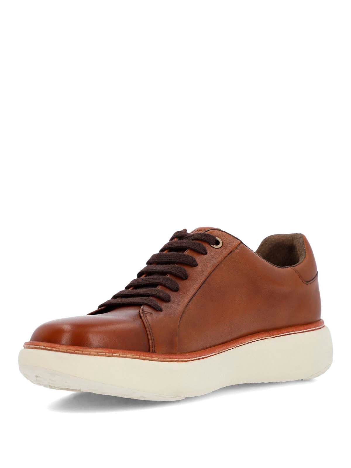 Zapatilla Cuero Hombre Force G Café Hush Puppies
